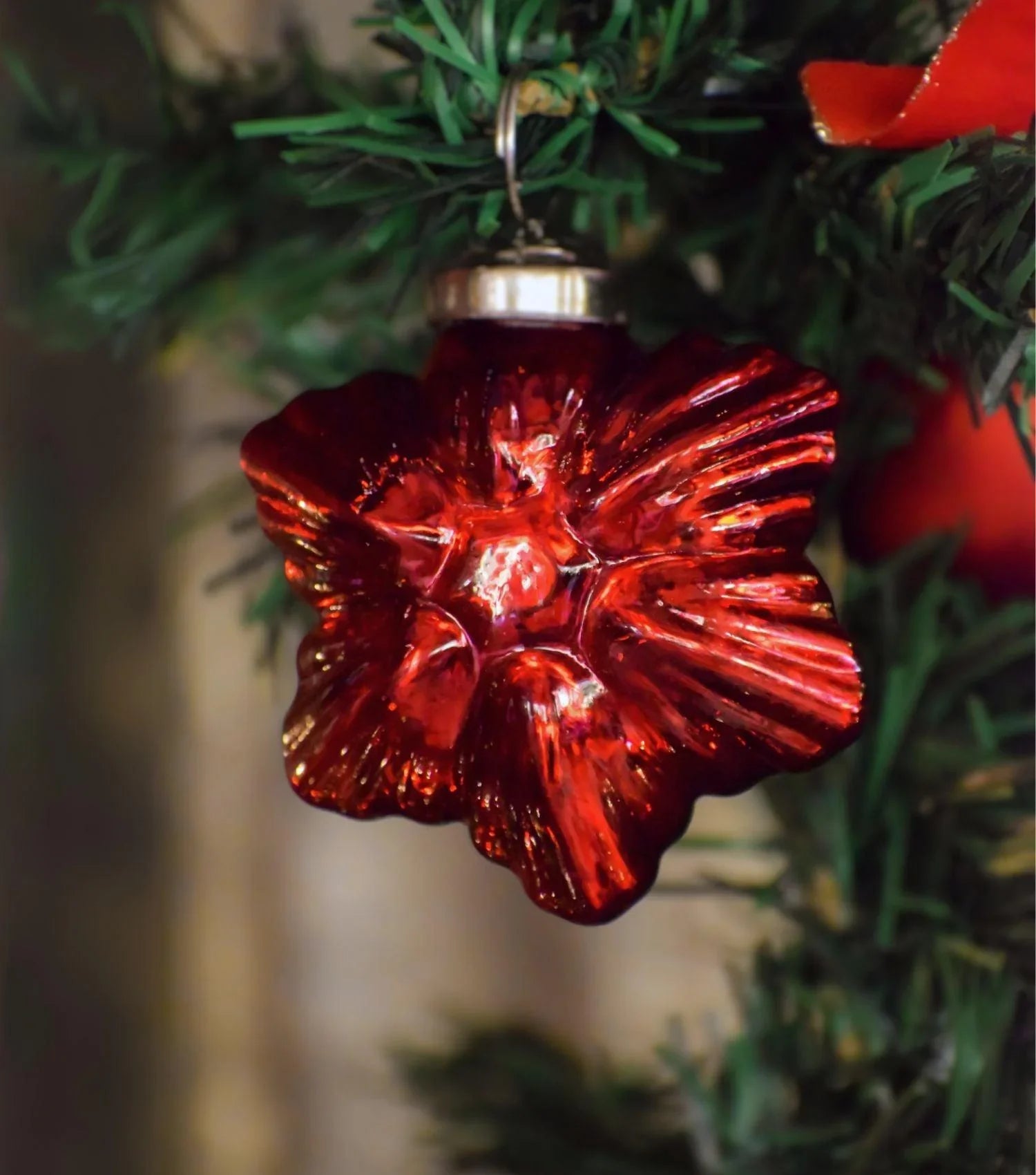 Christmas ornament red set of 6 - Elvy Lifestyle