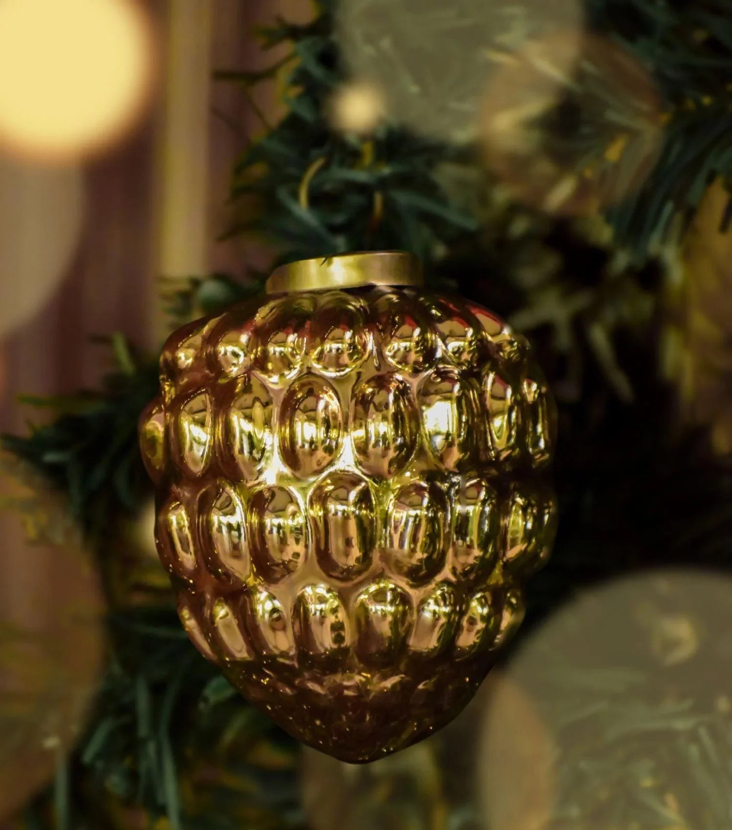 Christmas ornament gold set of 6 - Elvy Lifestyle