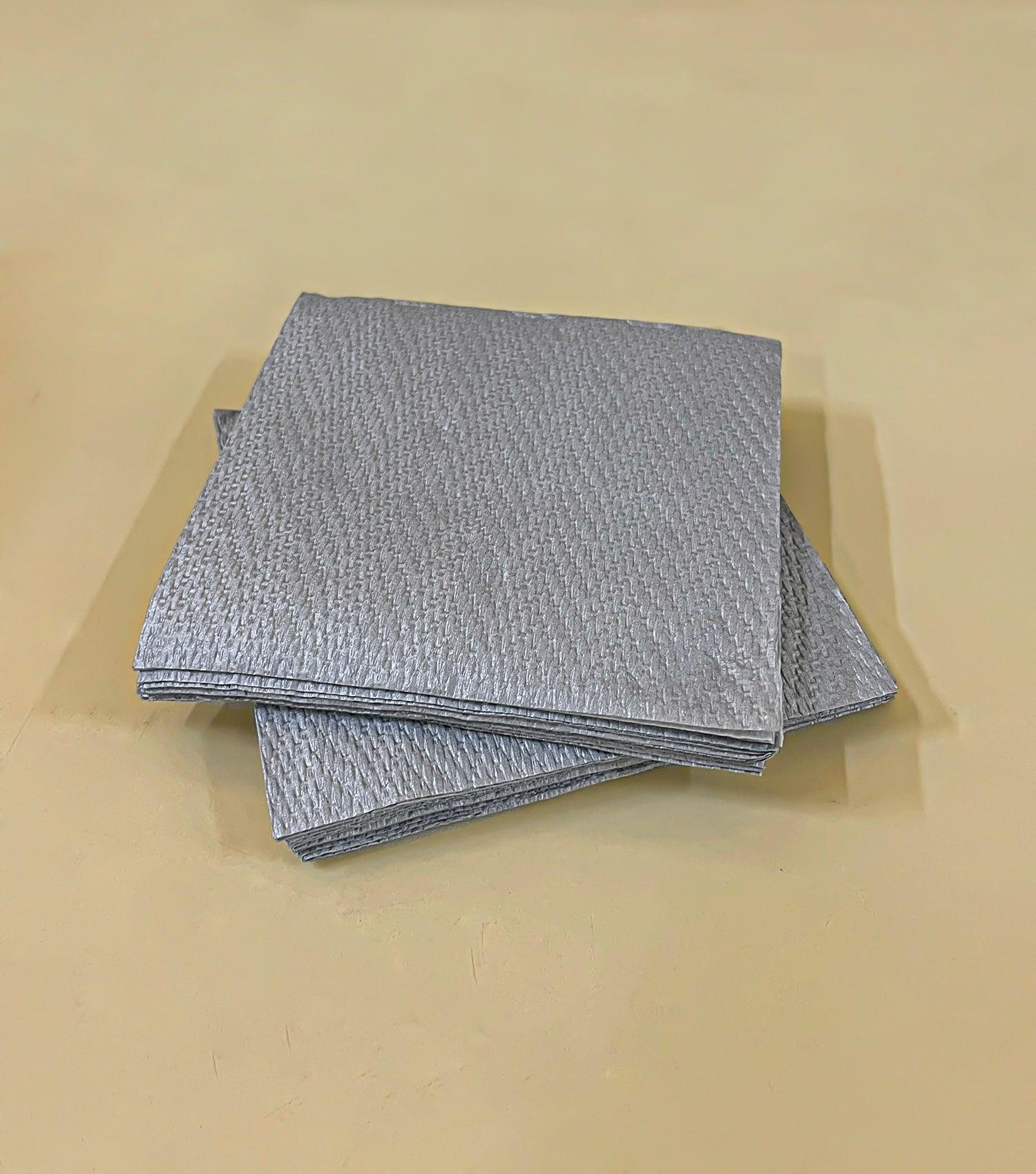 Moments Woven paper napkins silver S/20 S - Elvy Lifestyle