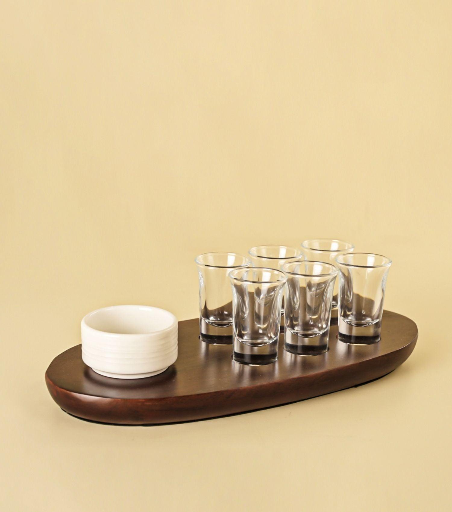 Walnut shot glasses - Elvy Lifestyle