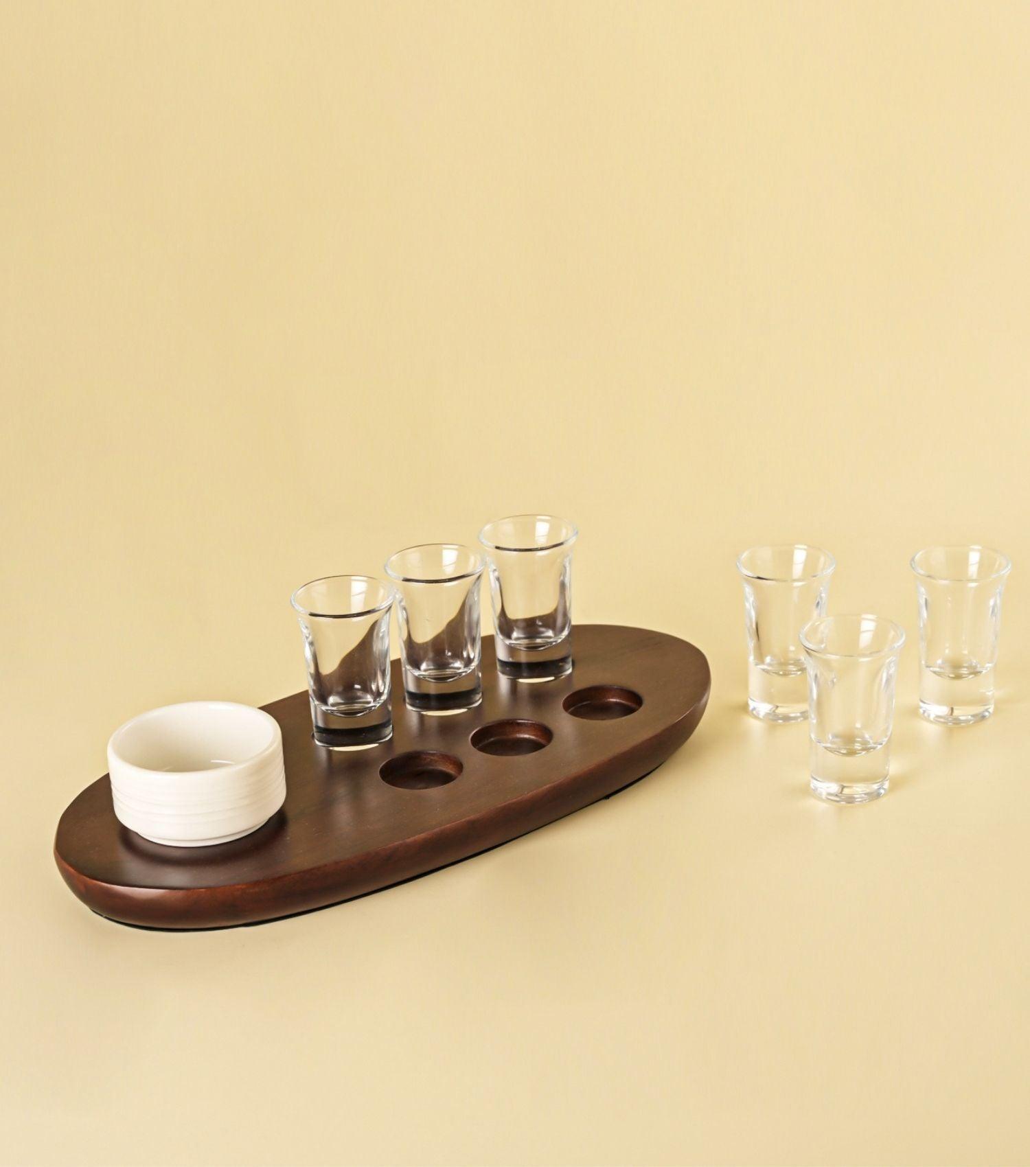 Walnut shot glasses - Elvy Lifestyle