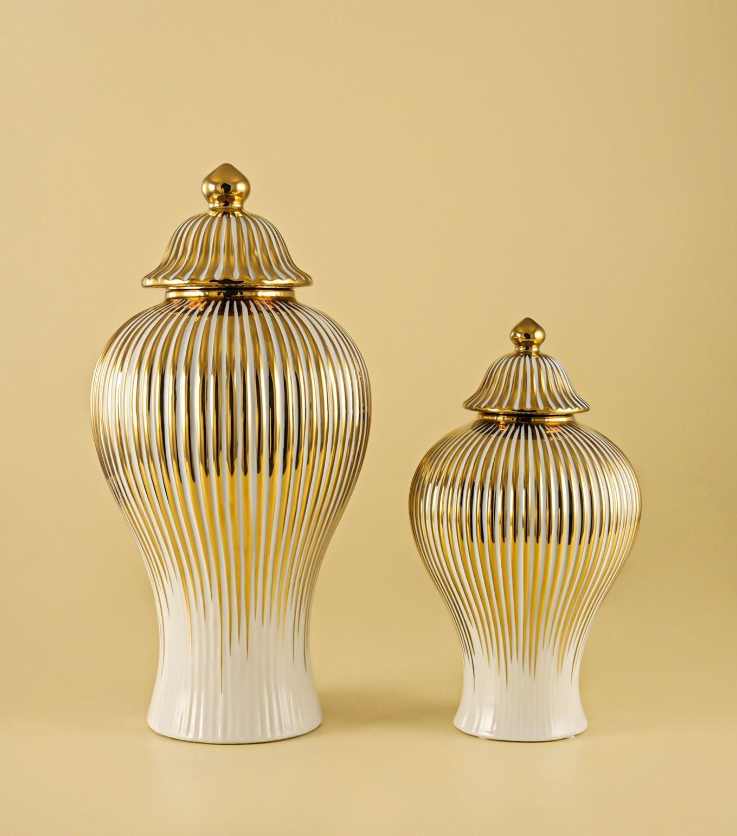 Gilded Serenity Jar Large - Elvy Lifestyle