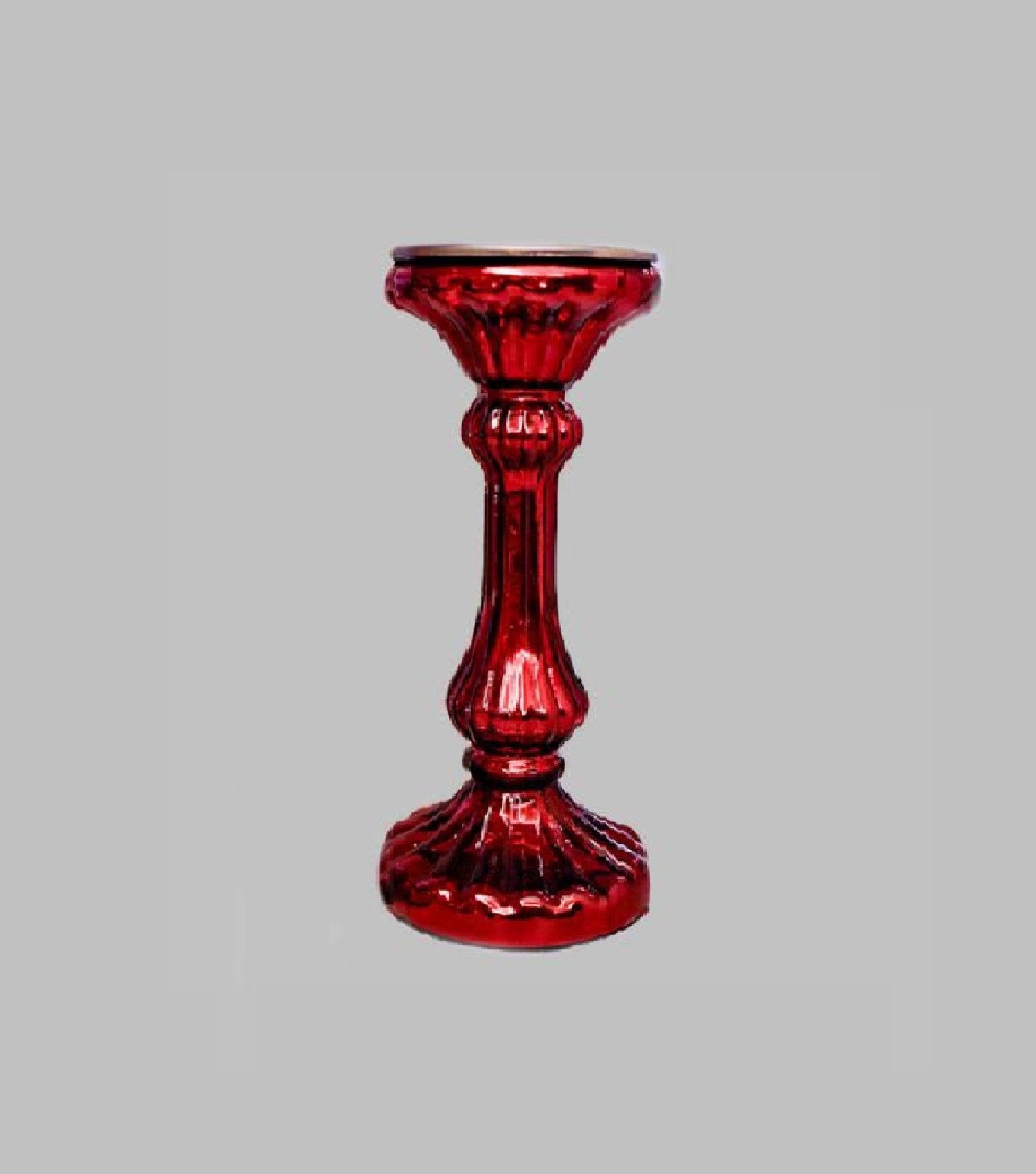 Mercerized Candle stand Red - Elvy Lifestyle