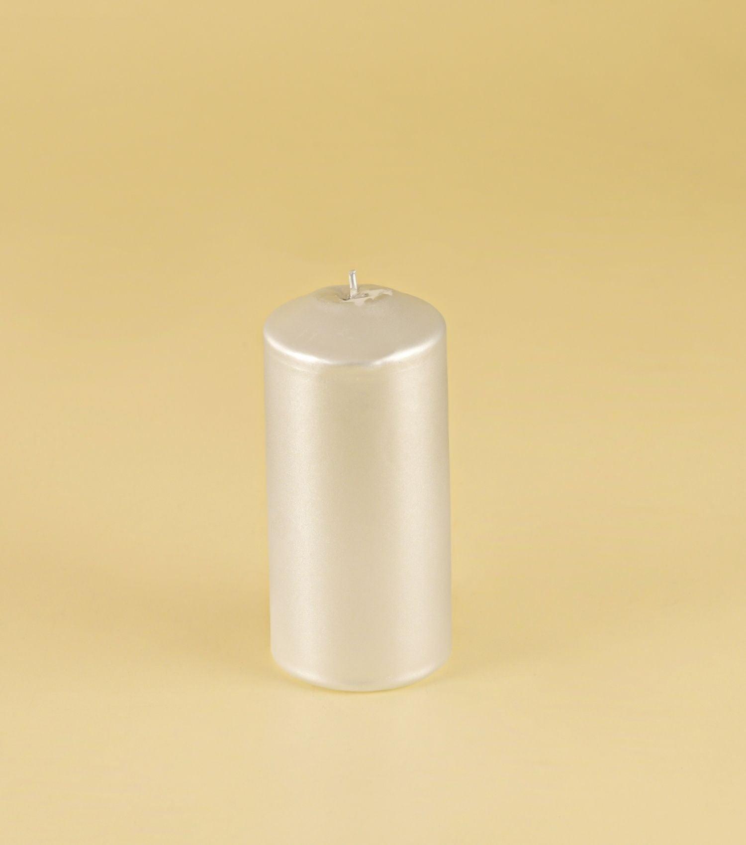 Pillar Candle silver 3x6" - Elvy Lifestyle
