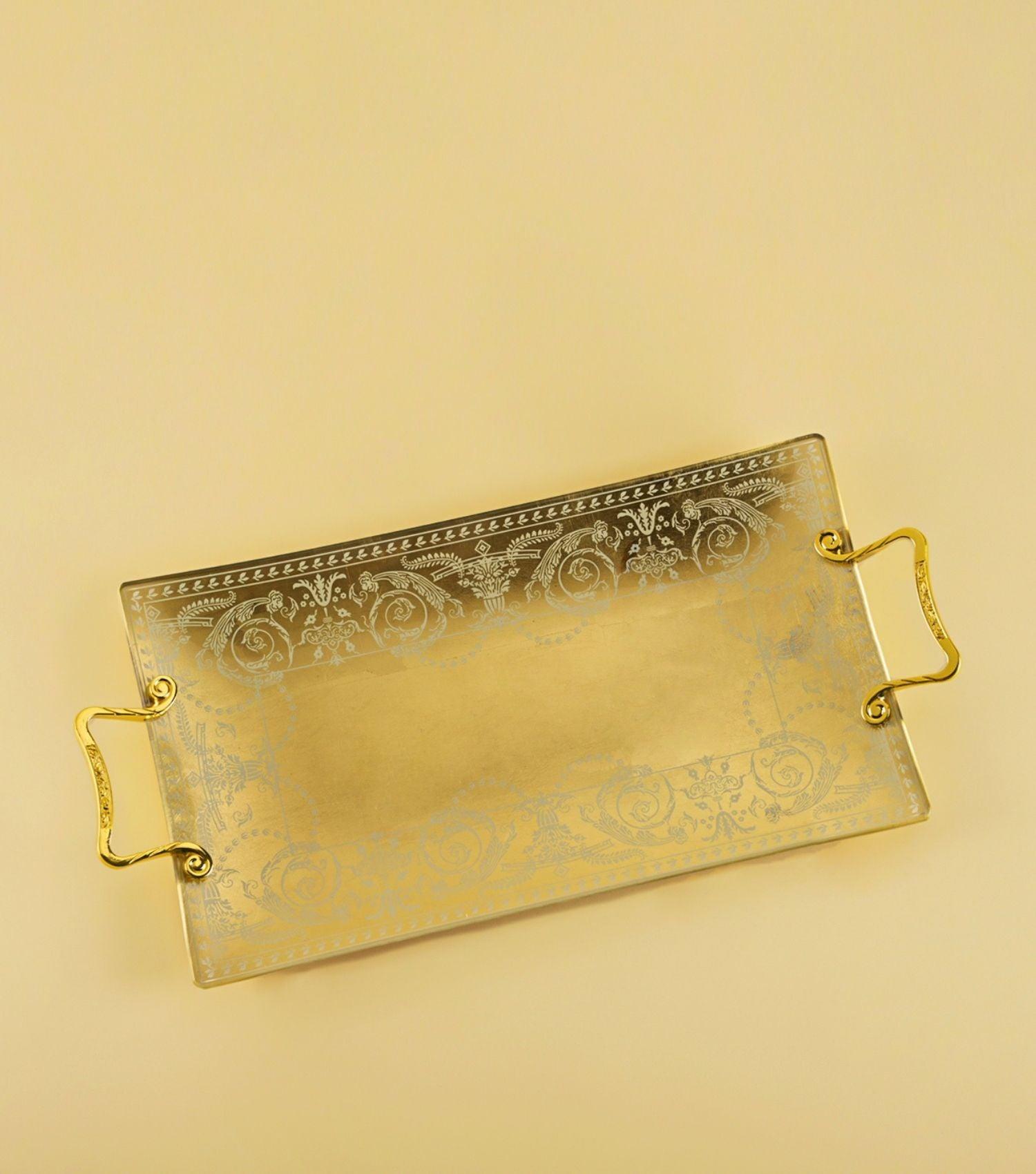 La Perla Tray Gold - Elvy Lifestyle