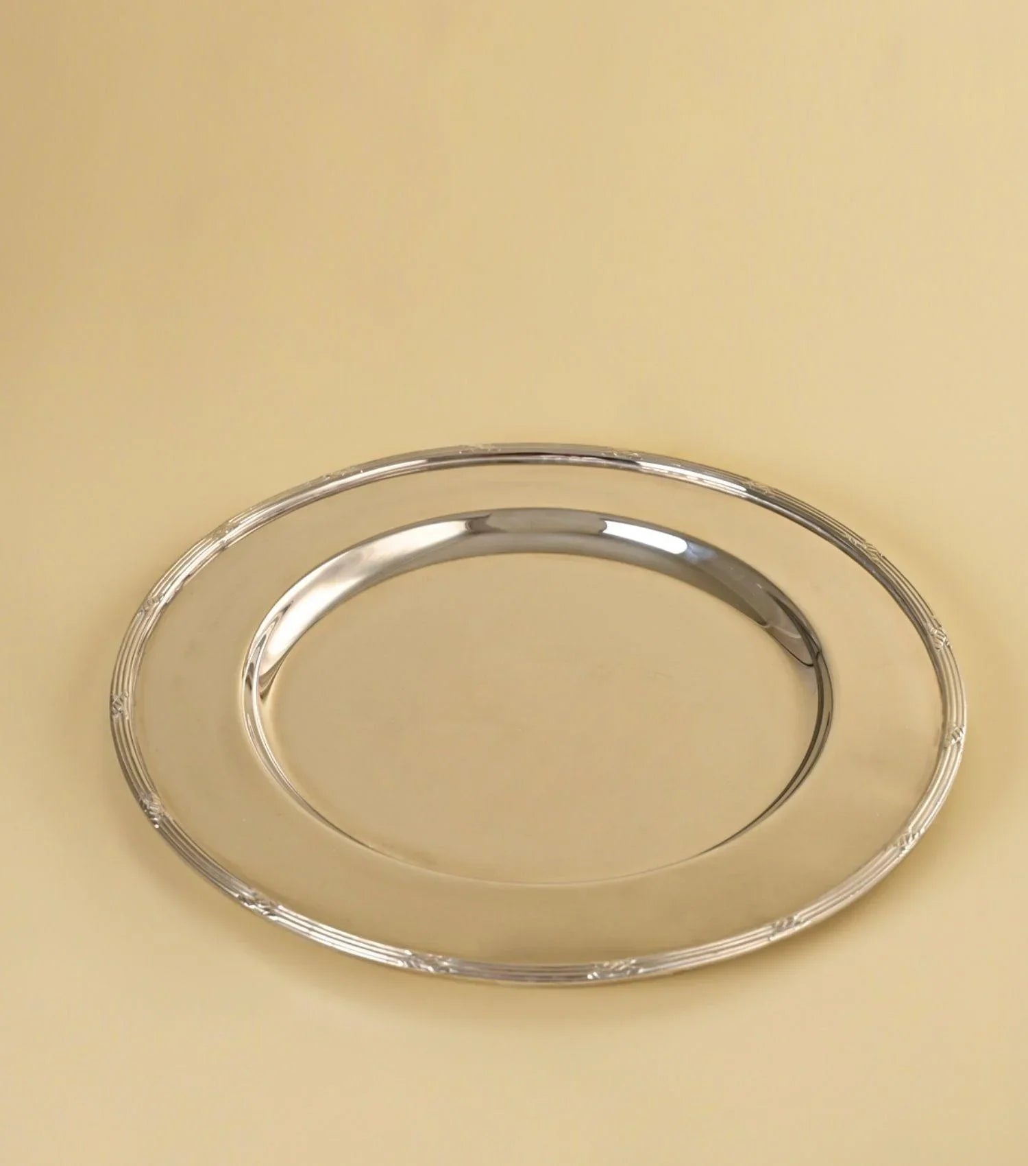 Victorian Charger plate Nickel - Elvy Lifestyle