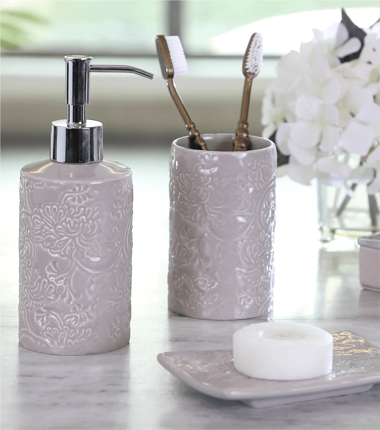 Rosette Bath set of 3 - Elvy Lifestyle