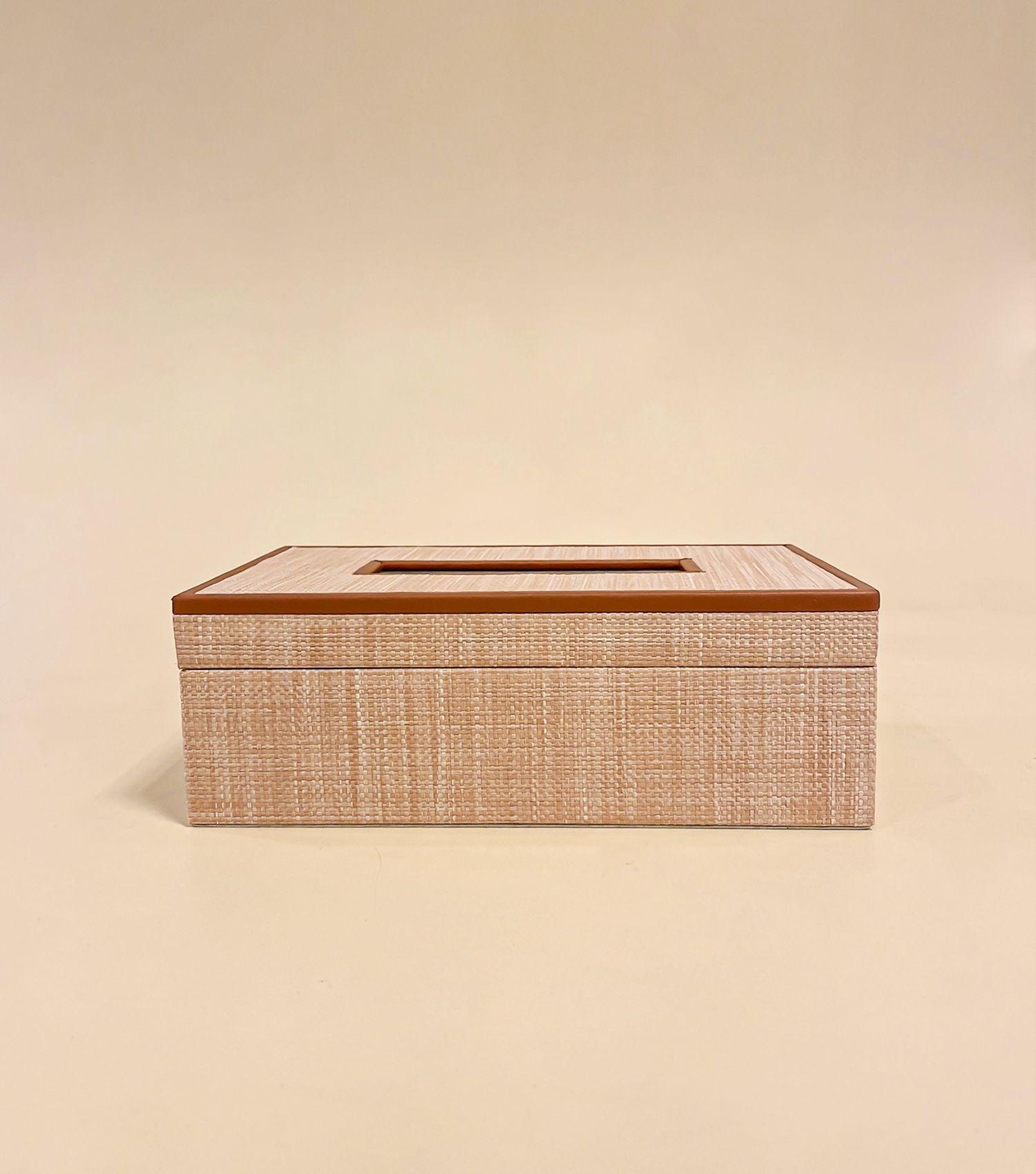 Raffia Tissue Box - Elvy Lifestyle