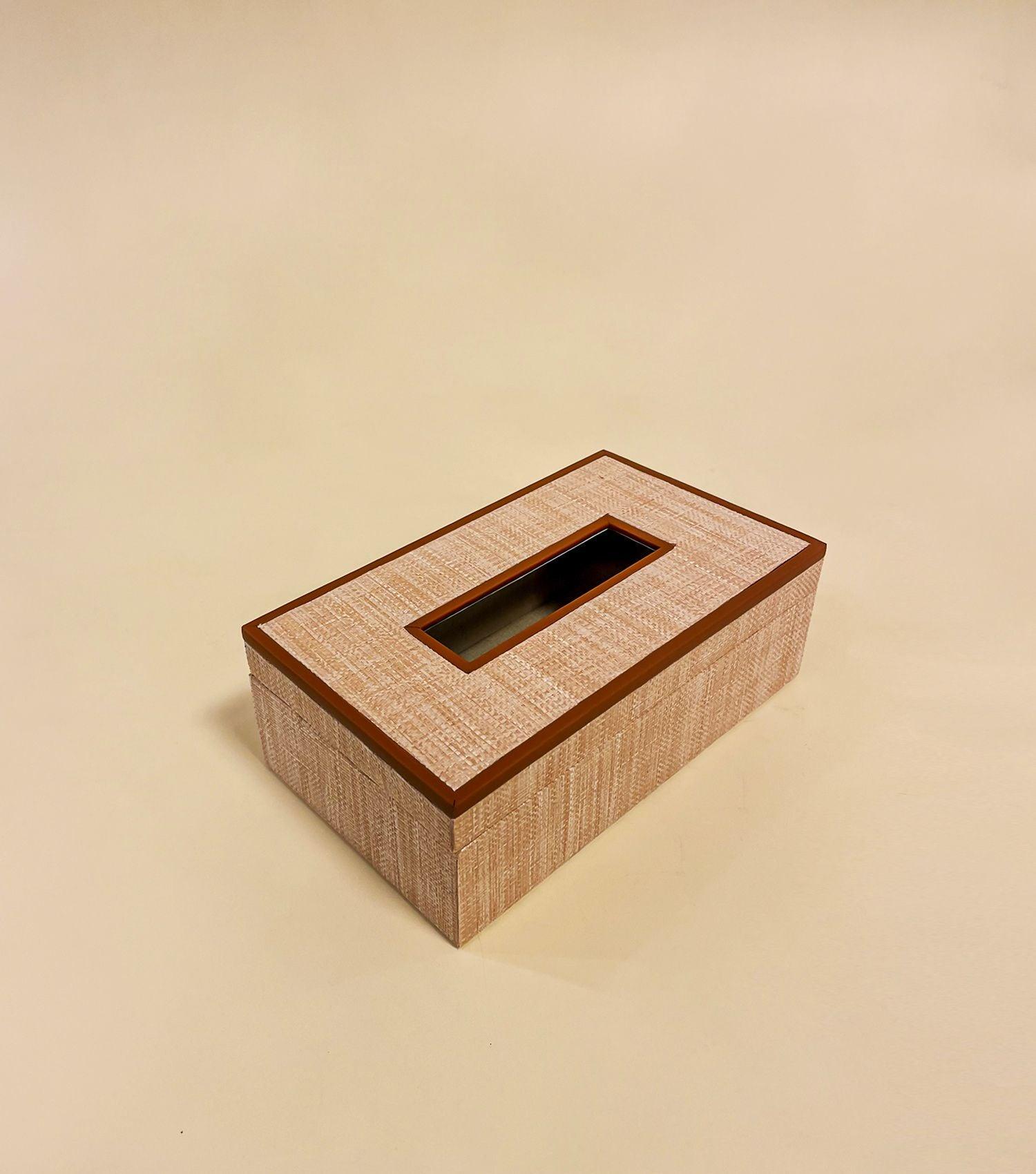 Raffia Tissue Box - Elvy Lifestyle