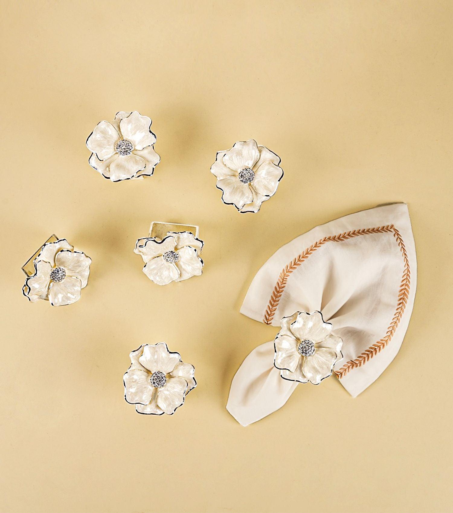 Jewelled Napkin Rings Set of 6 - Elvy Lifestyle