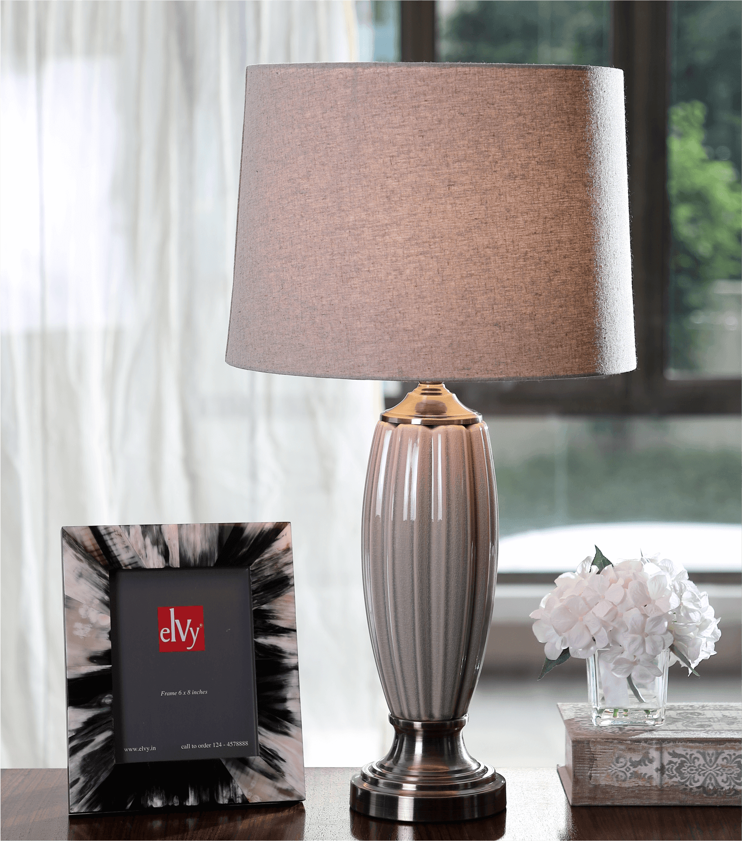 Celestial Taupe lamp - Elvy Lifestyle