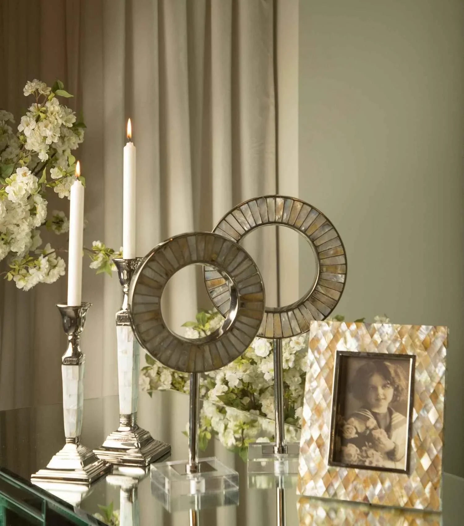 MOP Candle Holder Large - Elvy Lifestyle