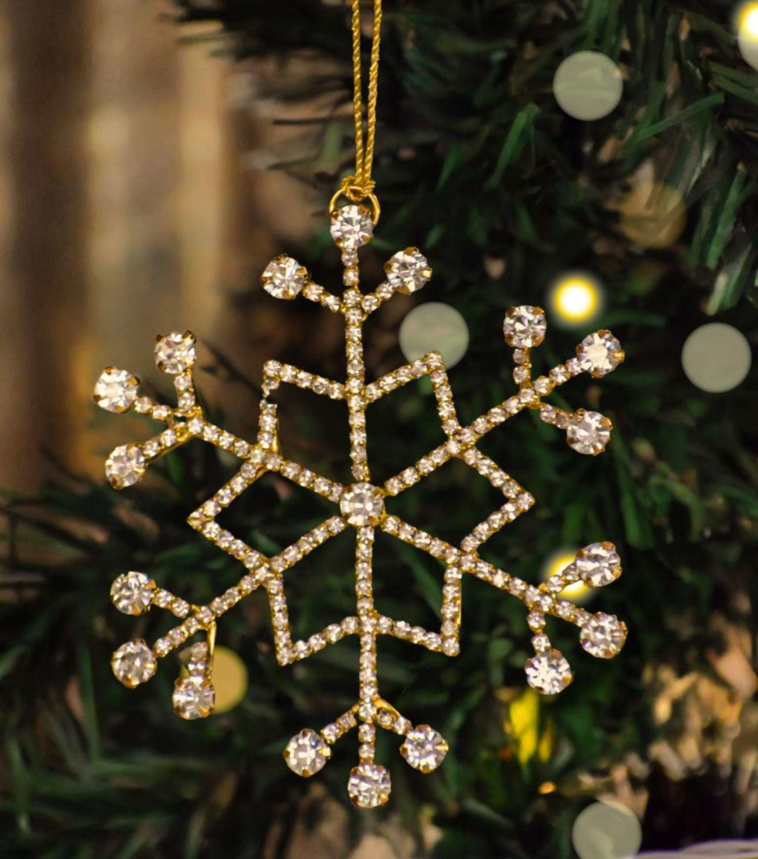 X Mas Beaded Snowflake ornament - Elvy Lifestyle