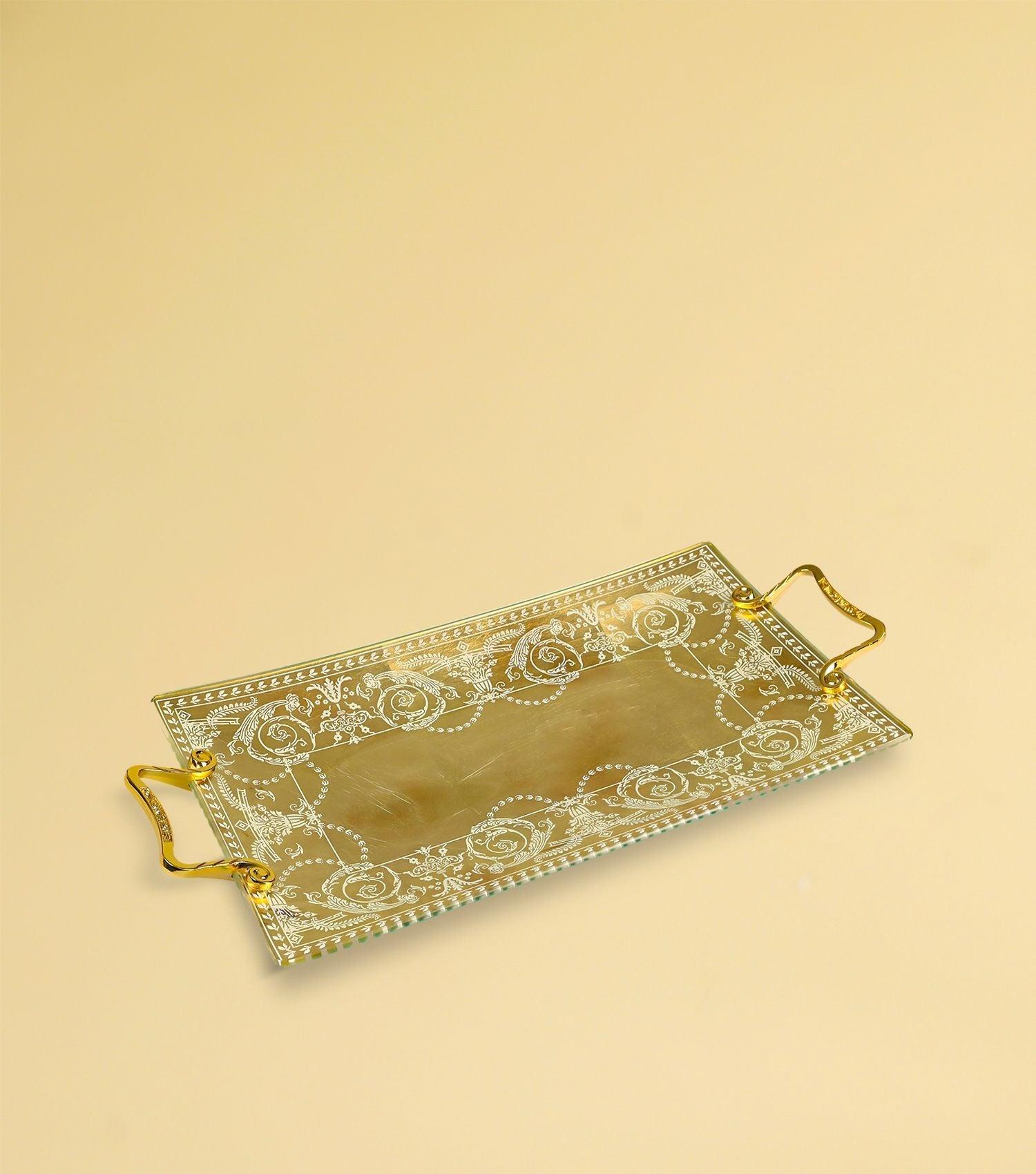 La Perla Tray Gold - Elvy Lifestyle