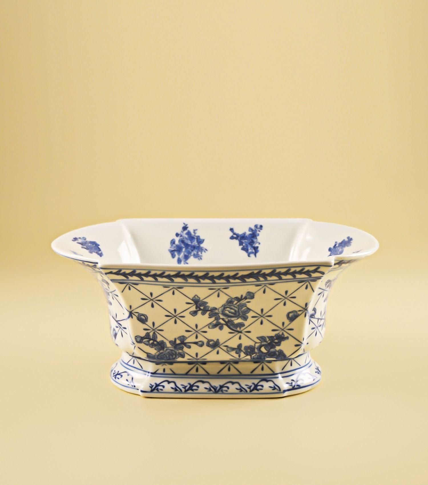 Sierra blue & white Planter - Elvy Lifestyle