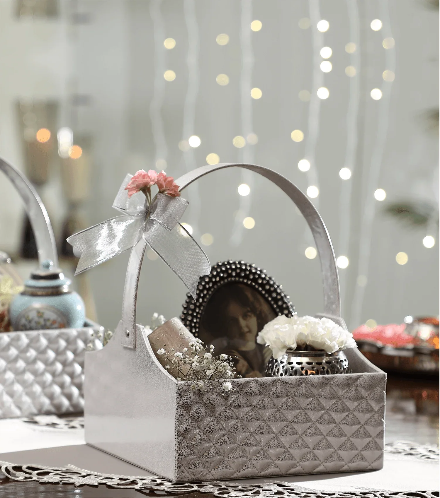 Silver quilted tote - Elvy Lifestyle