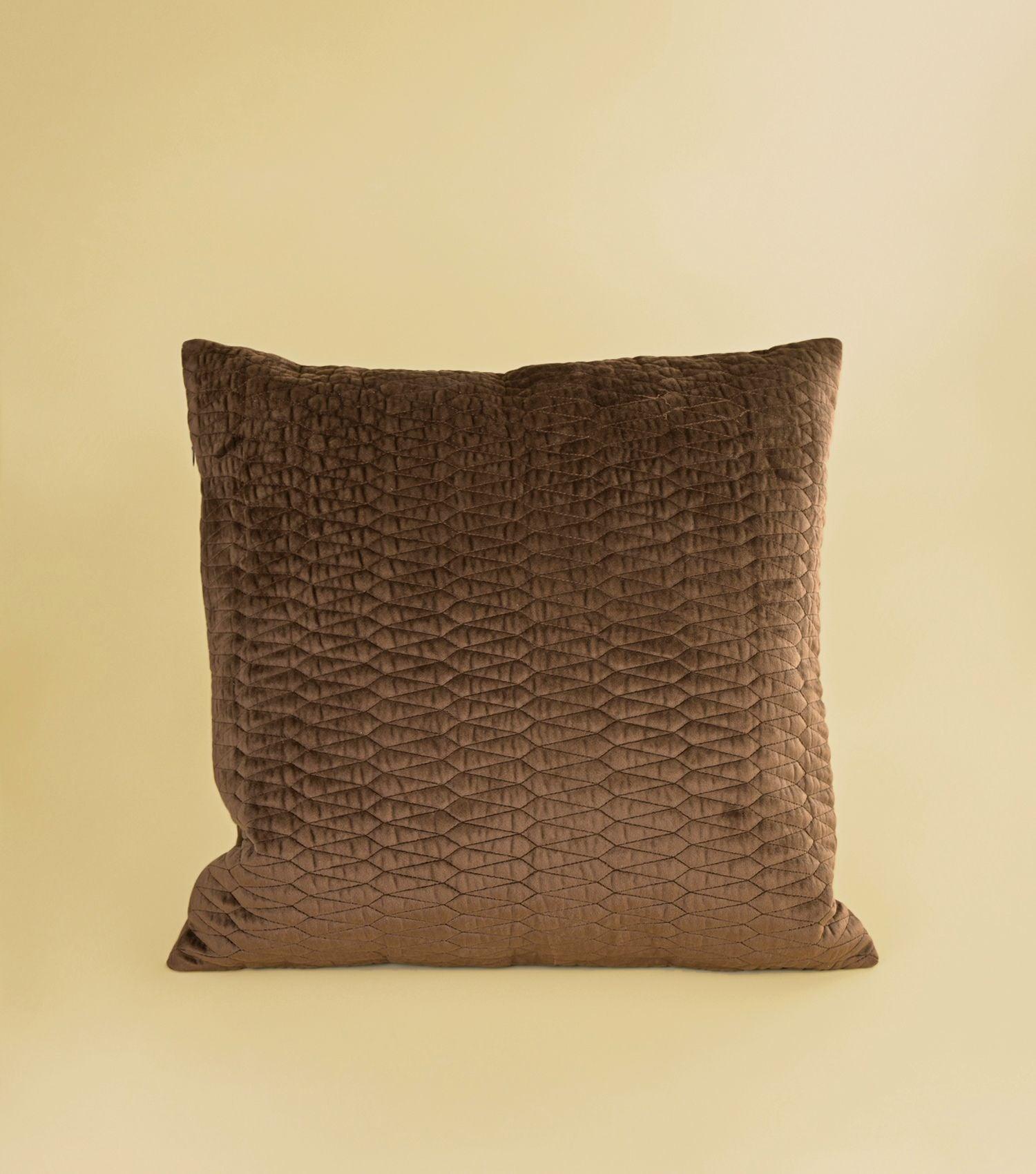 Turkish Velvet Cushion Choco Brown - Elvy Lifestyle