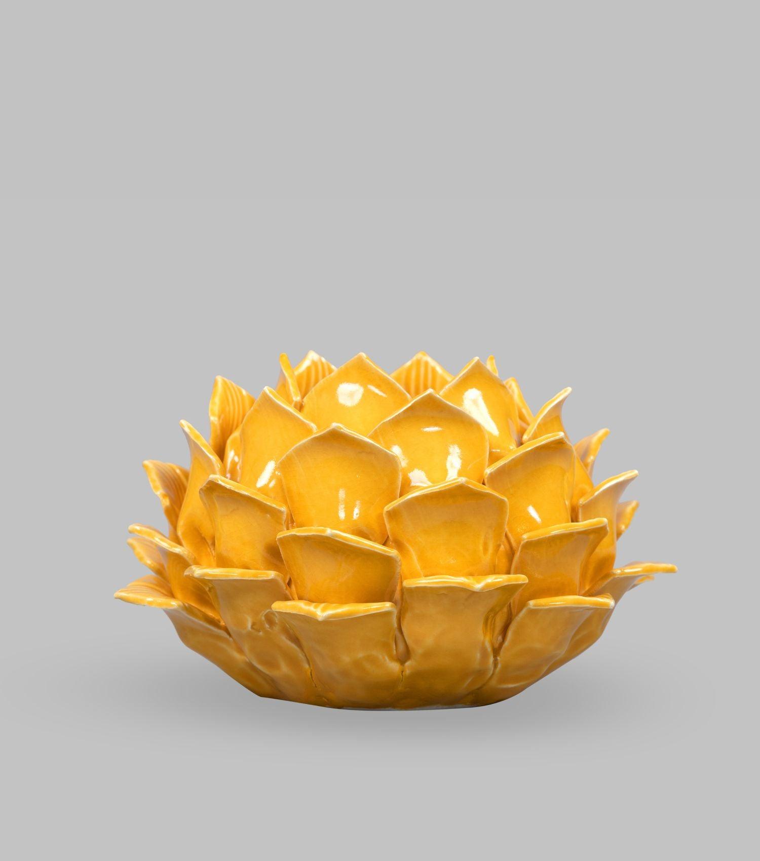 Artichoke T lite holder yellow - Elvy Lifestyle