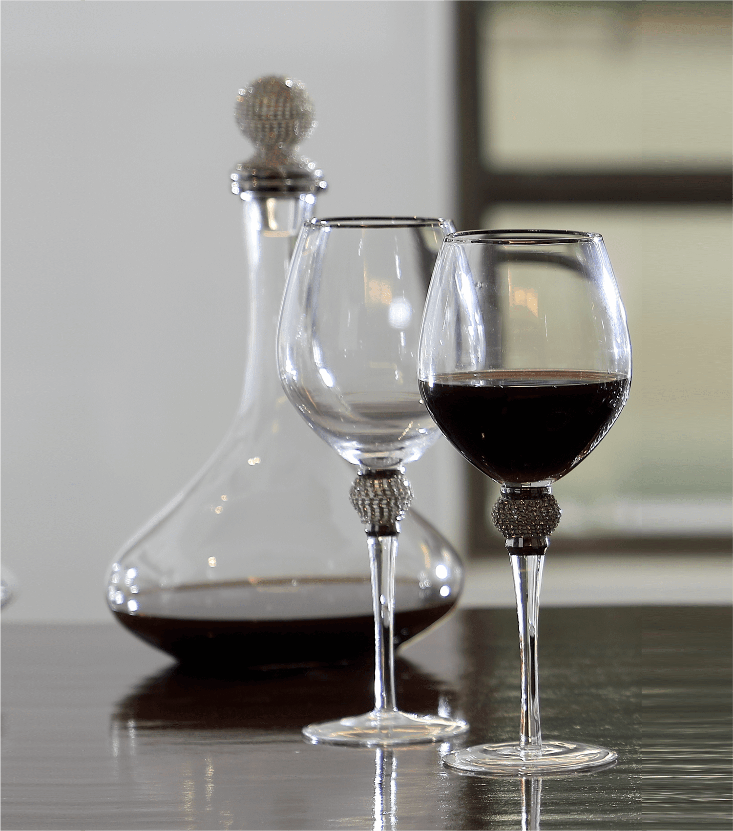 Fionna Wine Glass Silver Set of 6 - Elvy Lifestyle