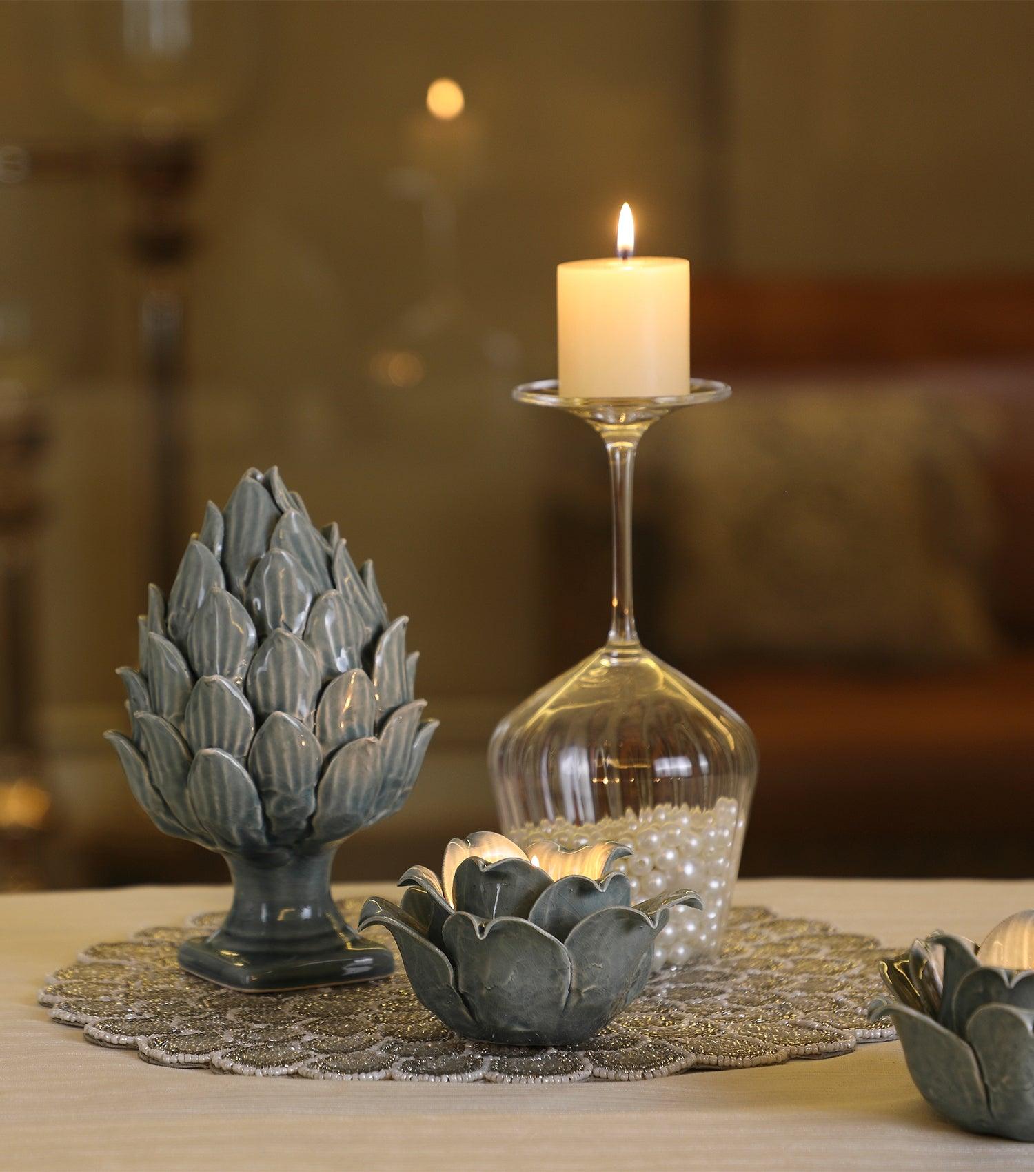 Artichoke on stand Green - Elvy Lifestyle