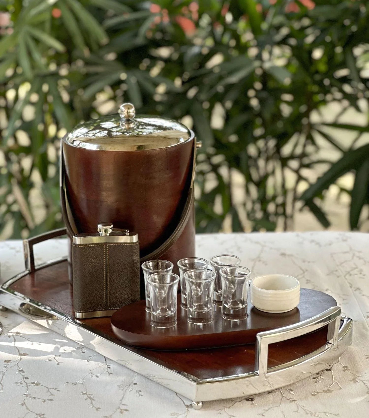 Walnut ice bucket - Elvy Lifestyle