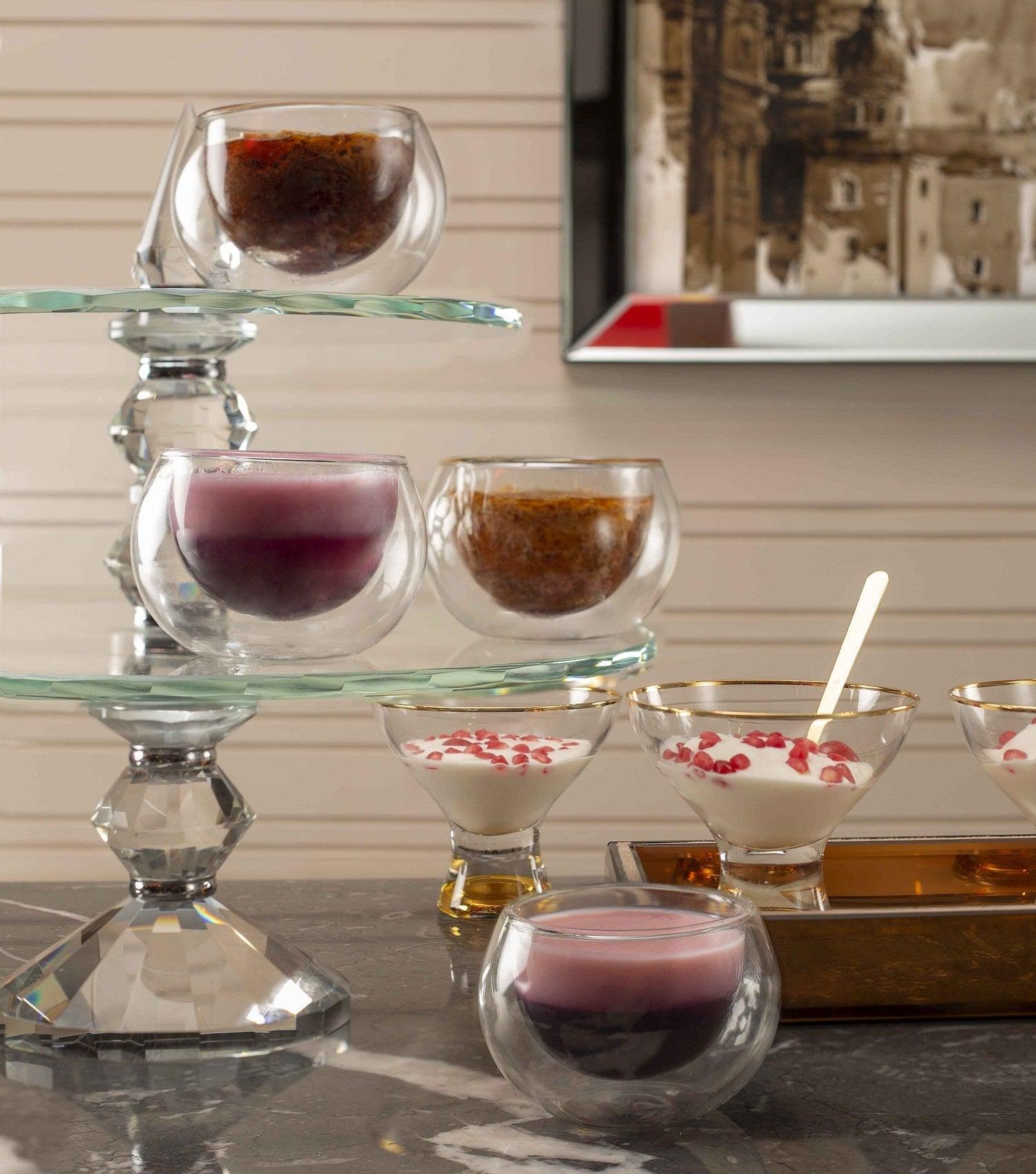 Double Walled Dessert Cups S/4 - Elvy Lifestyle