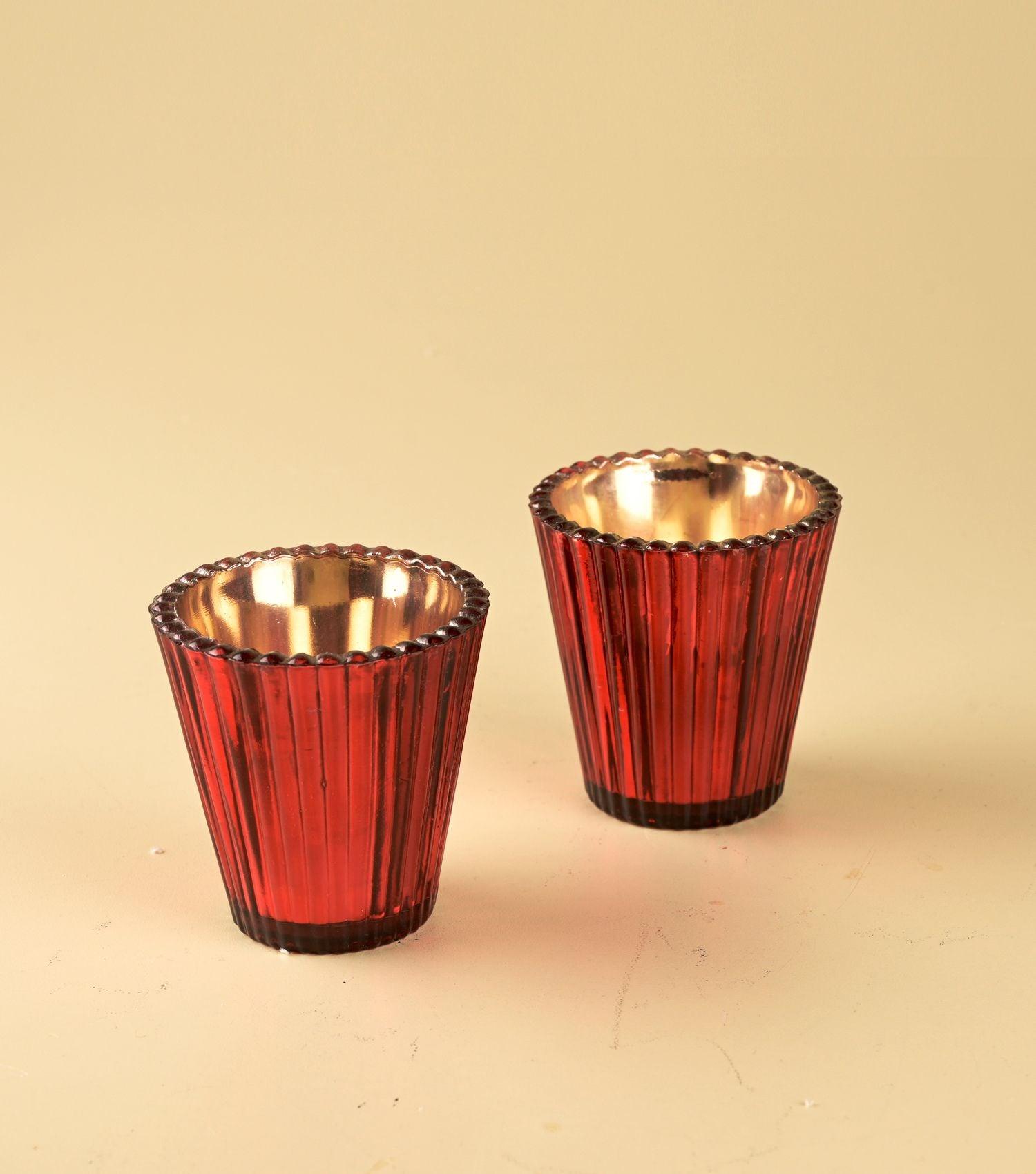 Glow votive Red set of 2 - Elvy Lifestyle