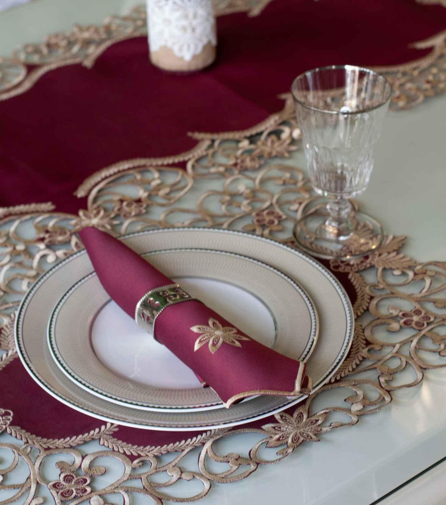 Paisley Burgundy Placemat - Elvy Lifestyle