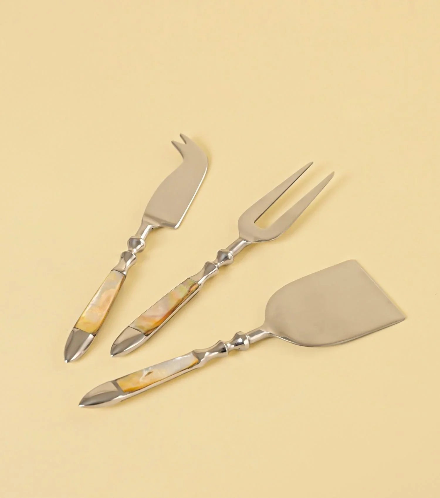 MOP Cheese Knife and Fork Set of 3 - Elvy Lifestyle