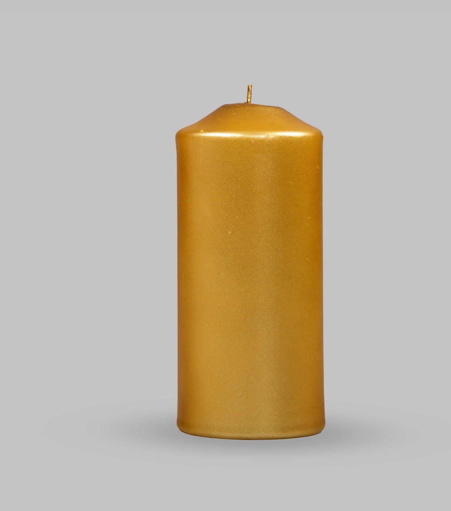 Pillar candle Gold 3x6" - Elvy Lifestyle