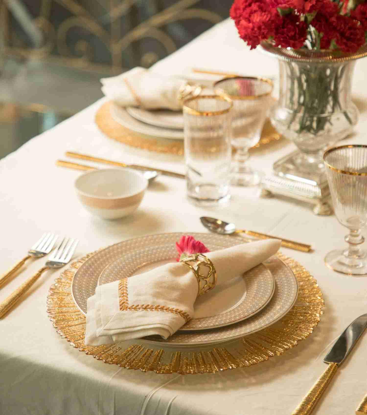 Beespoke Napkin ring Gold S/6 - Elvy Lifestyle