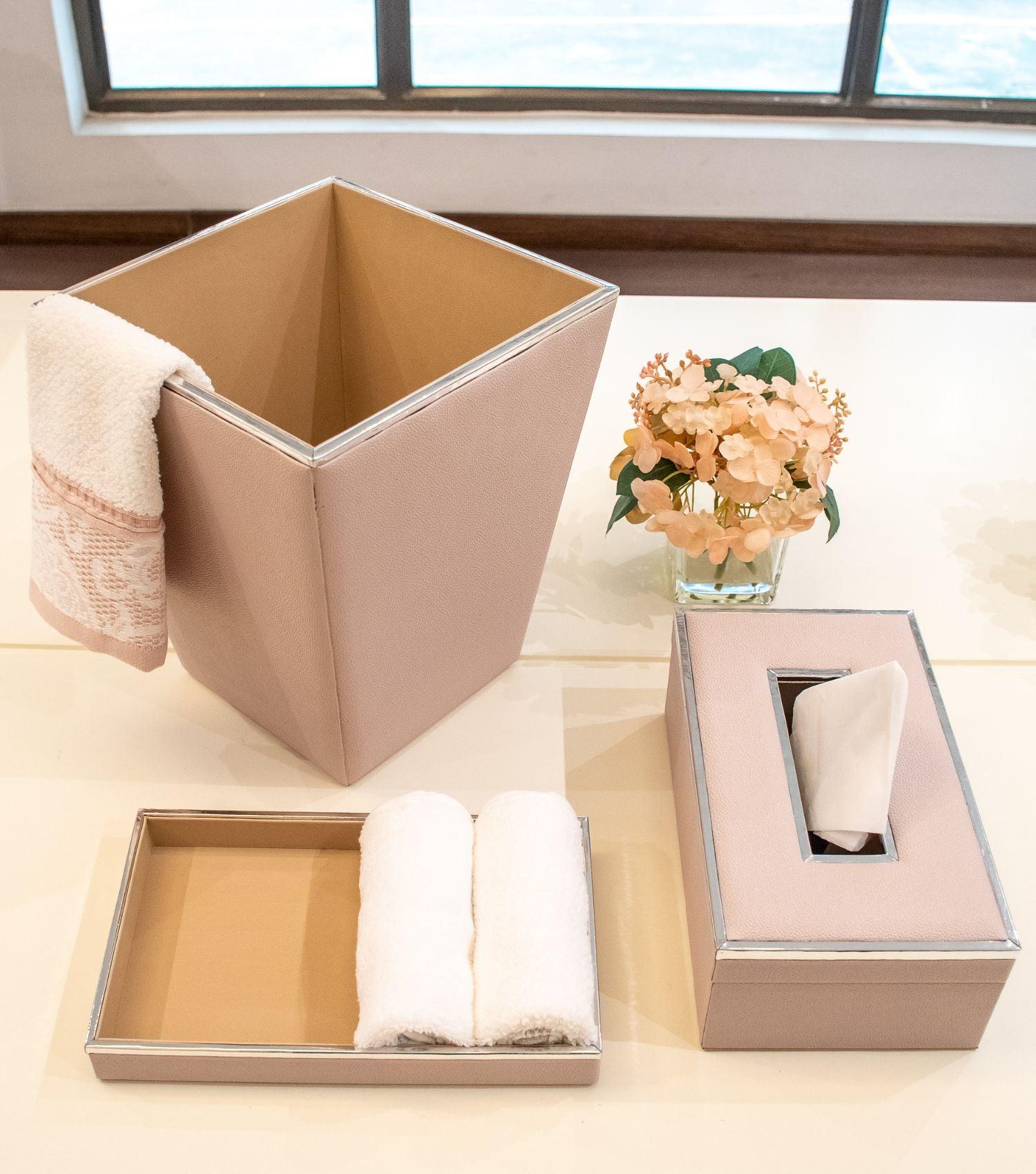 Rose Quartz Waste Bin - Elvy Lifestyle
