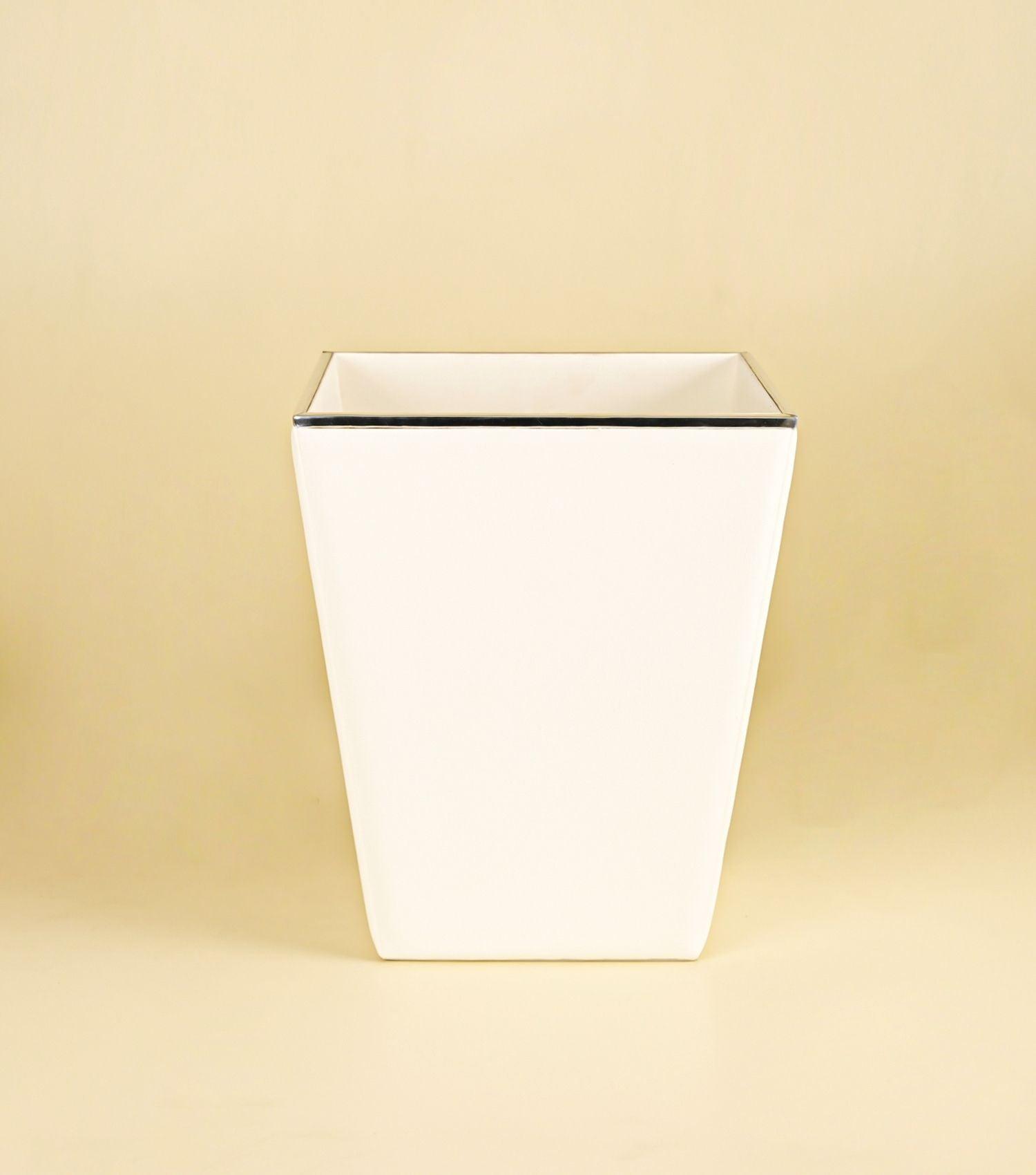 Spectrum Clear Waste Bin White - Elvy Lifestyle