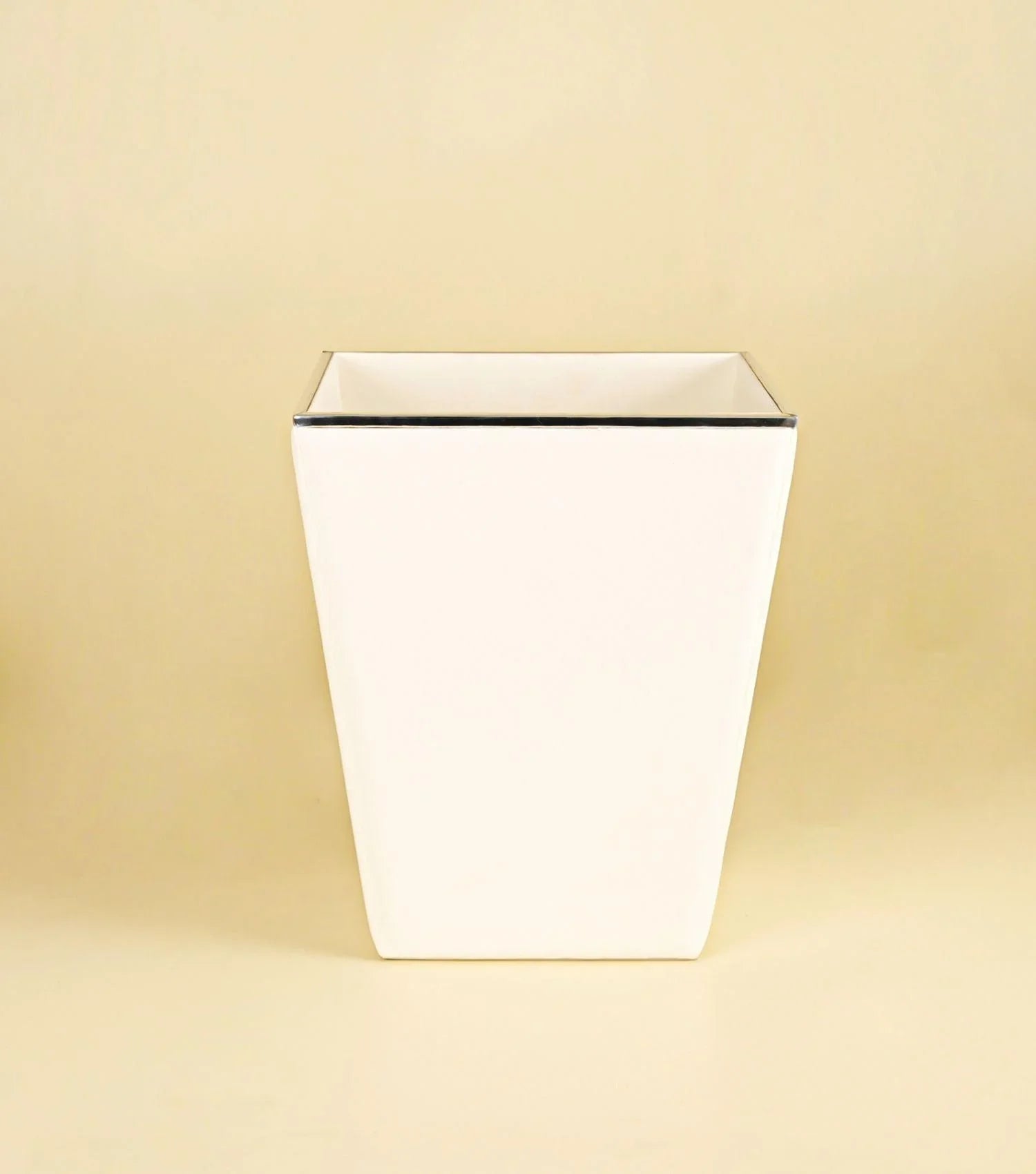 Spectrum Clear Waste Bin White - Elvy Lifestyle