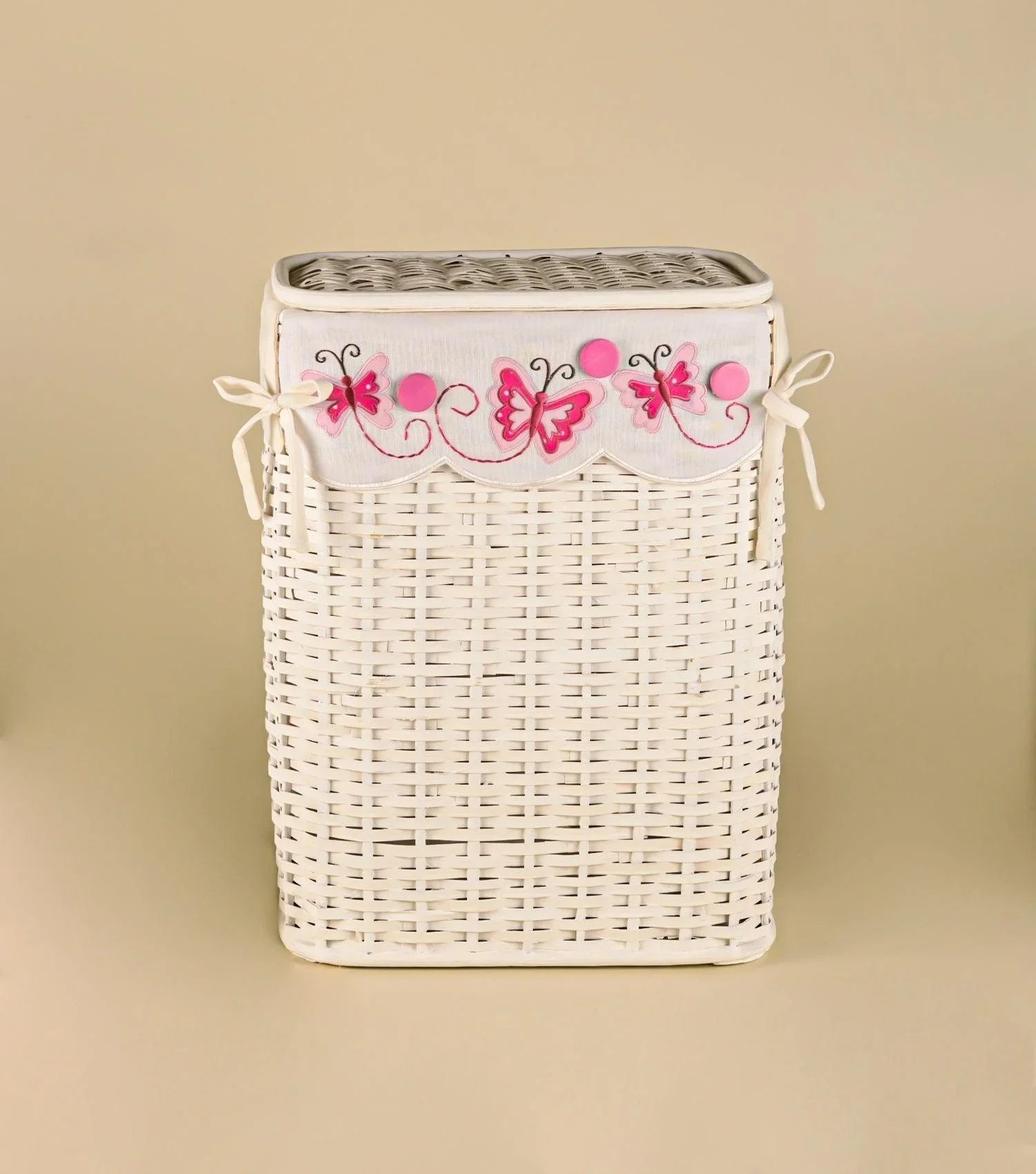 Pink Butterfly Laundry Bin - Elvy Lifestyle