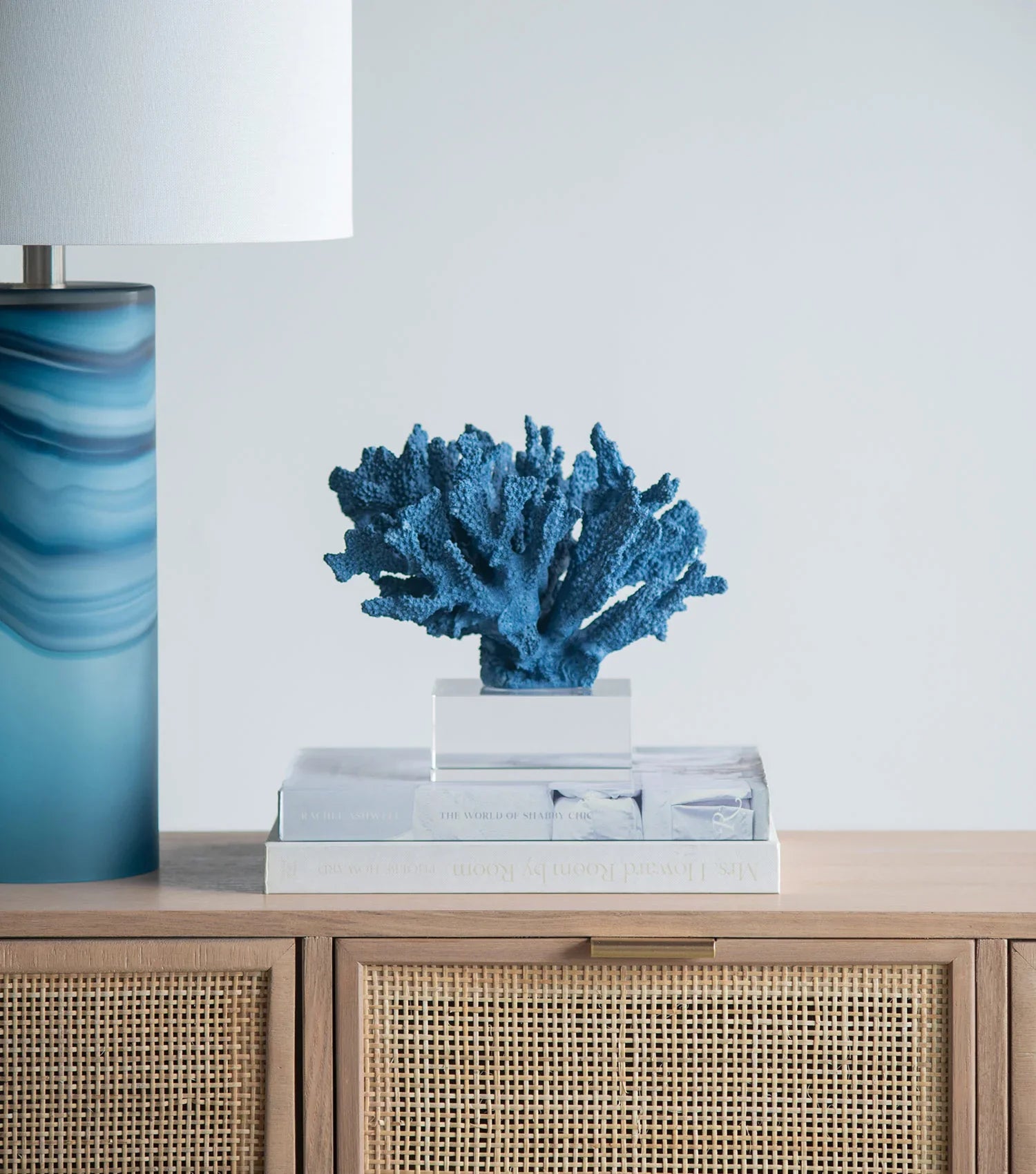 Coral Art Blue on Stand