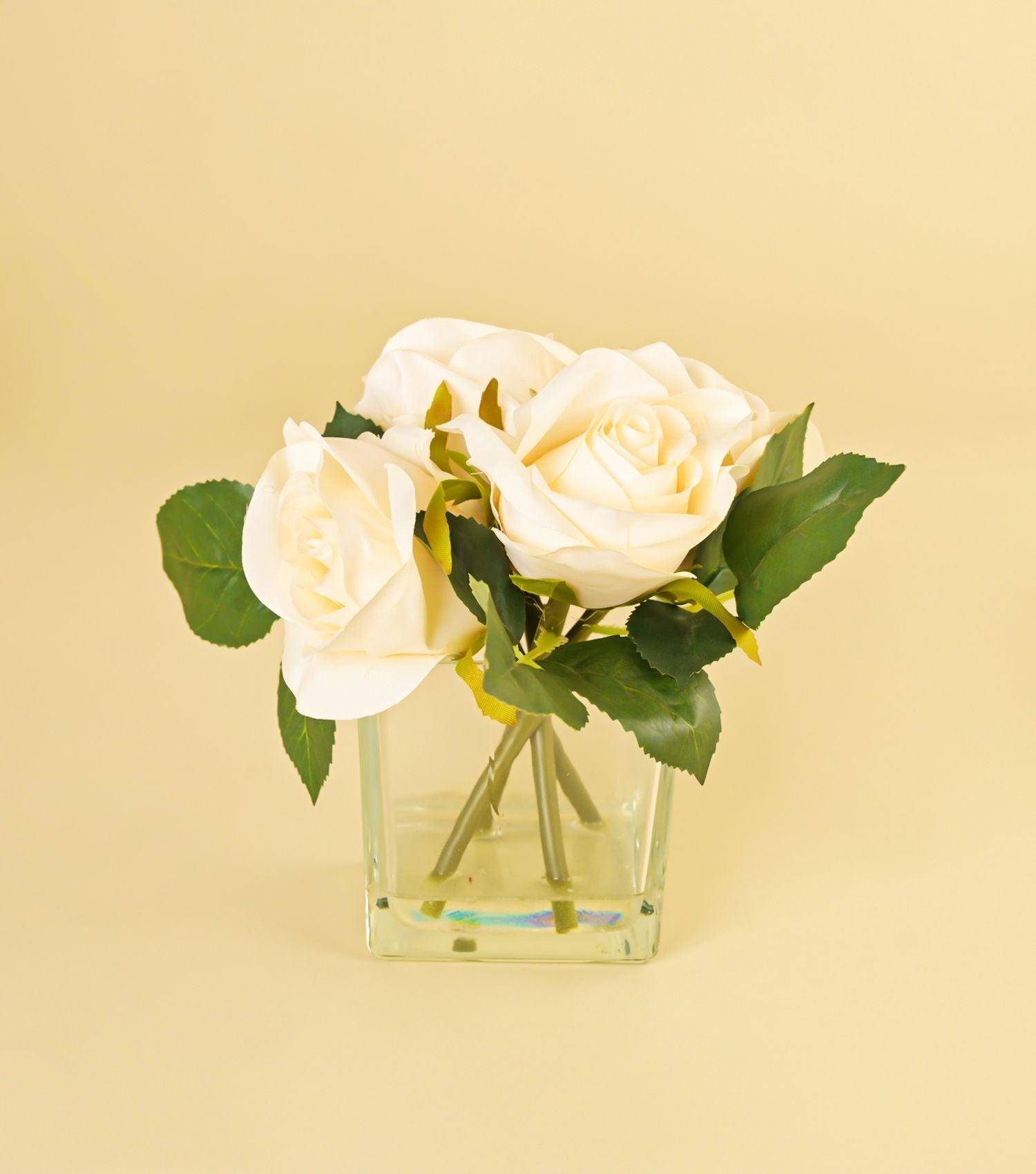 White Rose Pot - Elvy Lifestyle