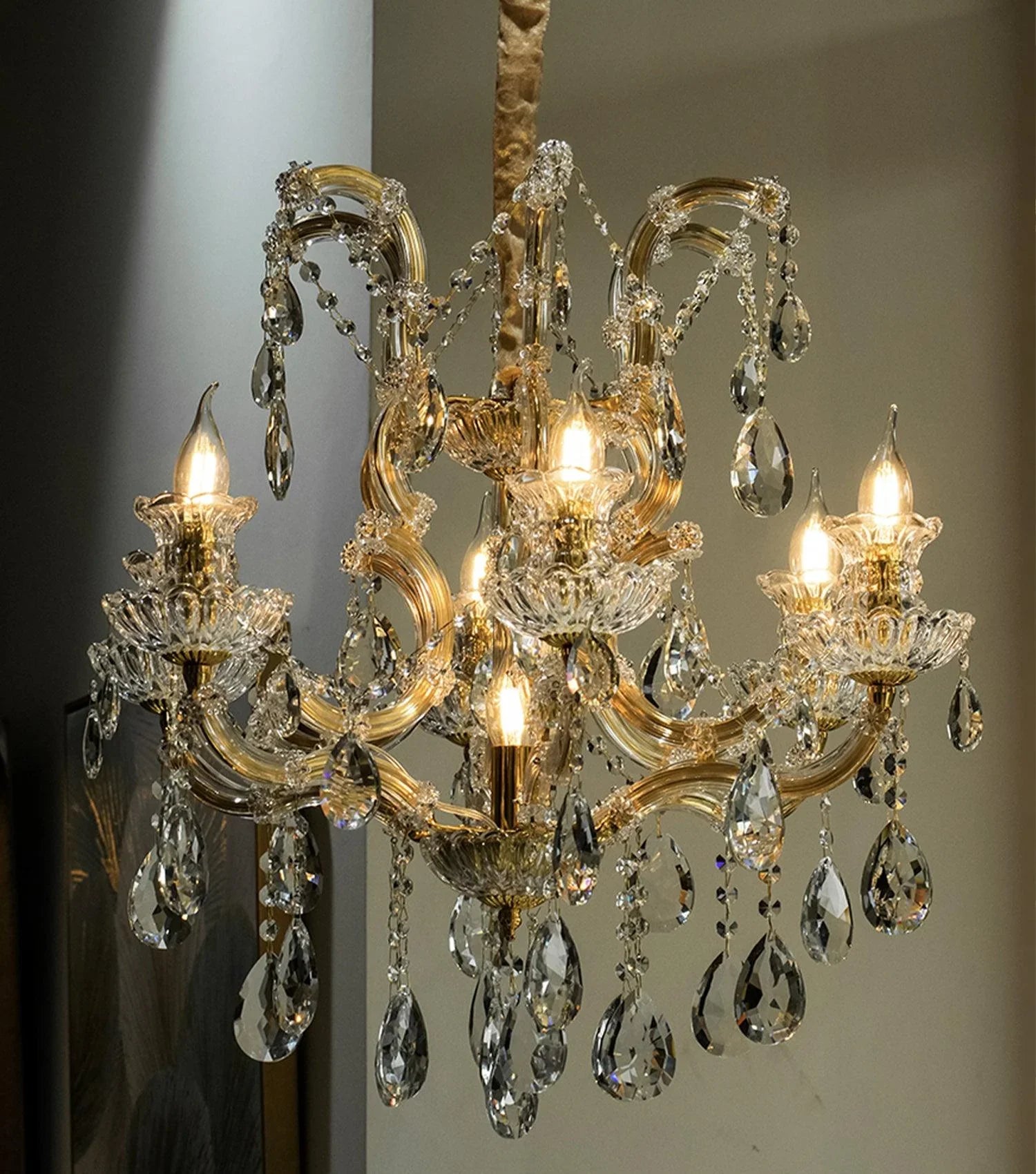 Crystalline chandelier - Elvy Lifestyle