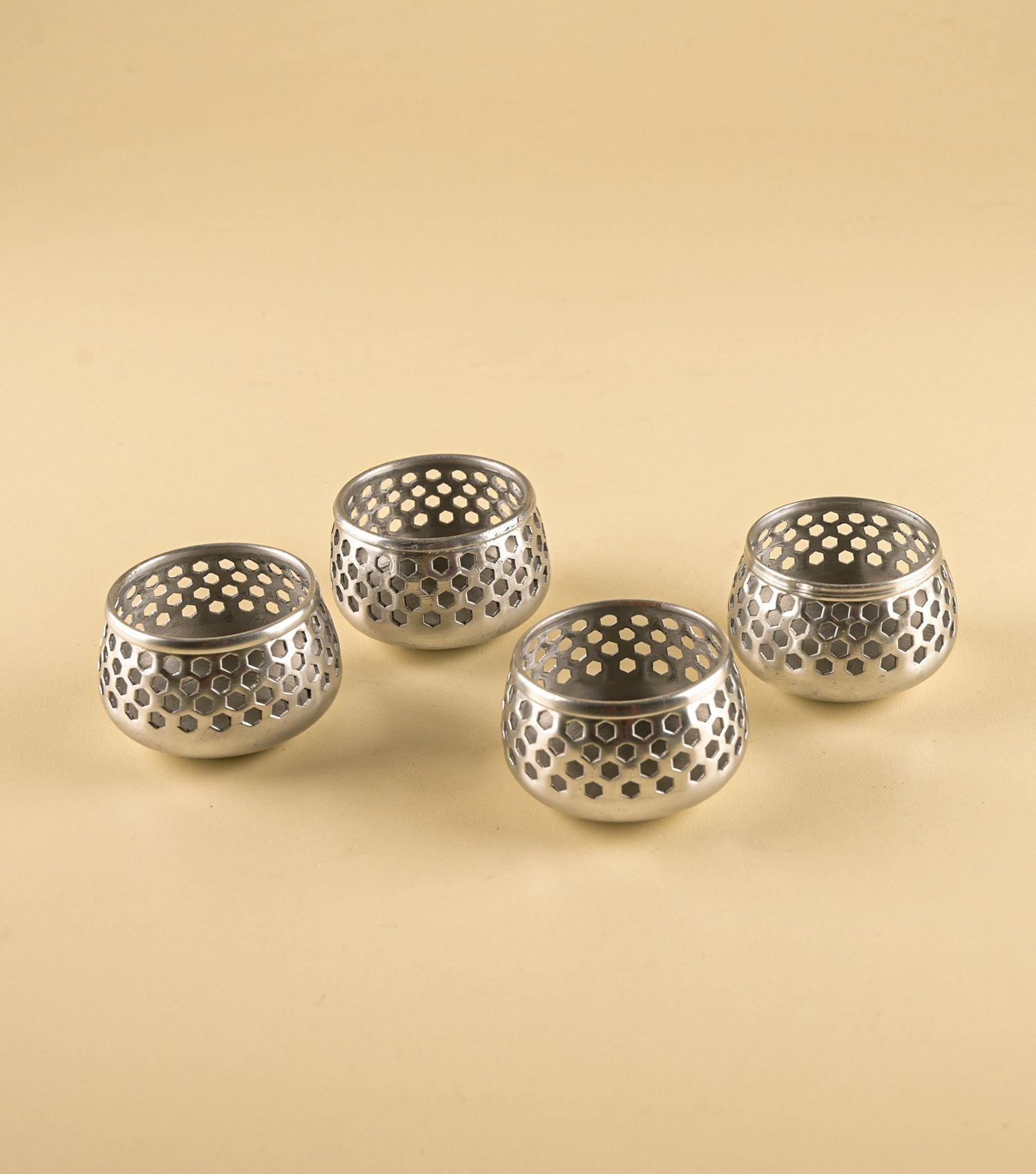 Chiaro silver floaters Set of 4 - Elvy Lifestyle