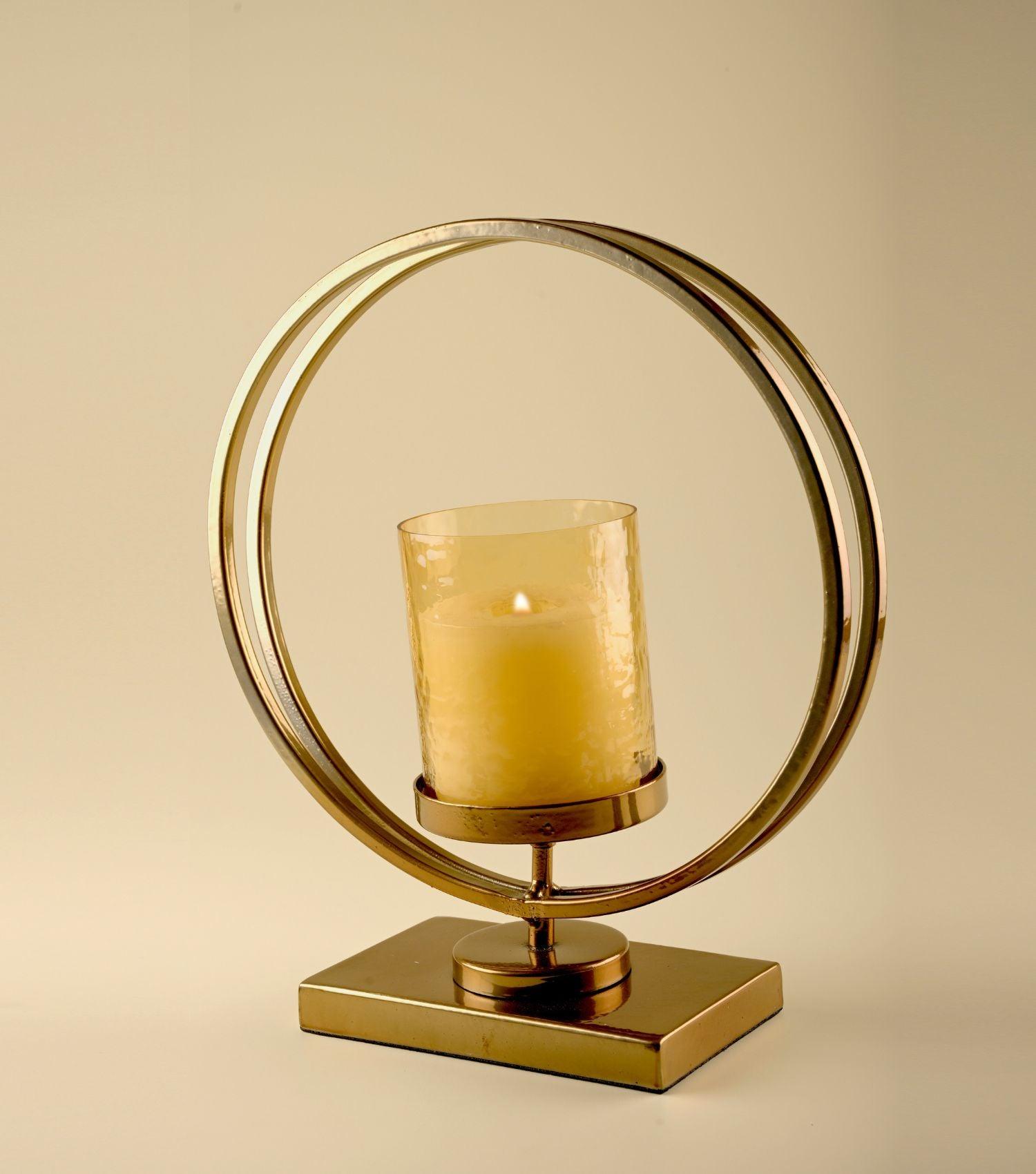 Aureole Candle stand Anq gold - Elvy Lifestyle