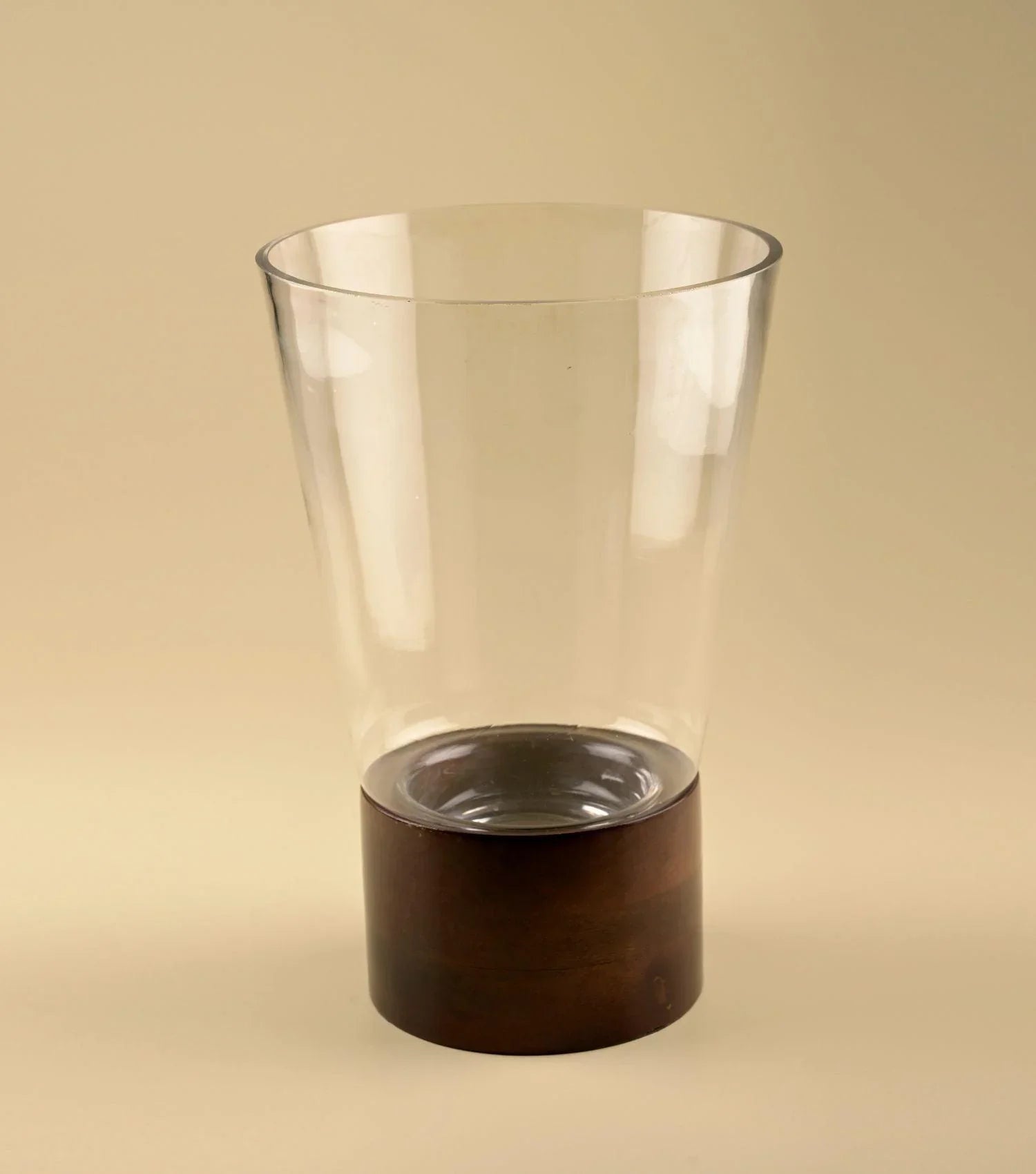 Walnut Table Hurricane - Elvy Lifestyle