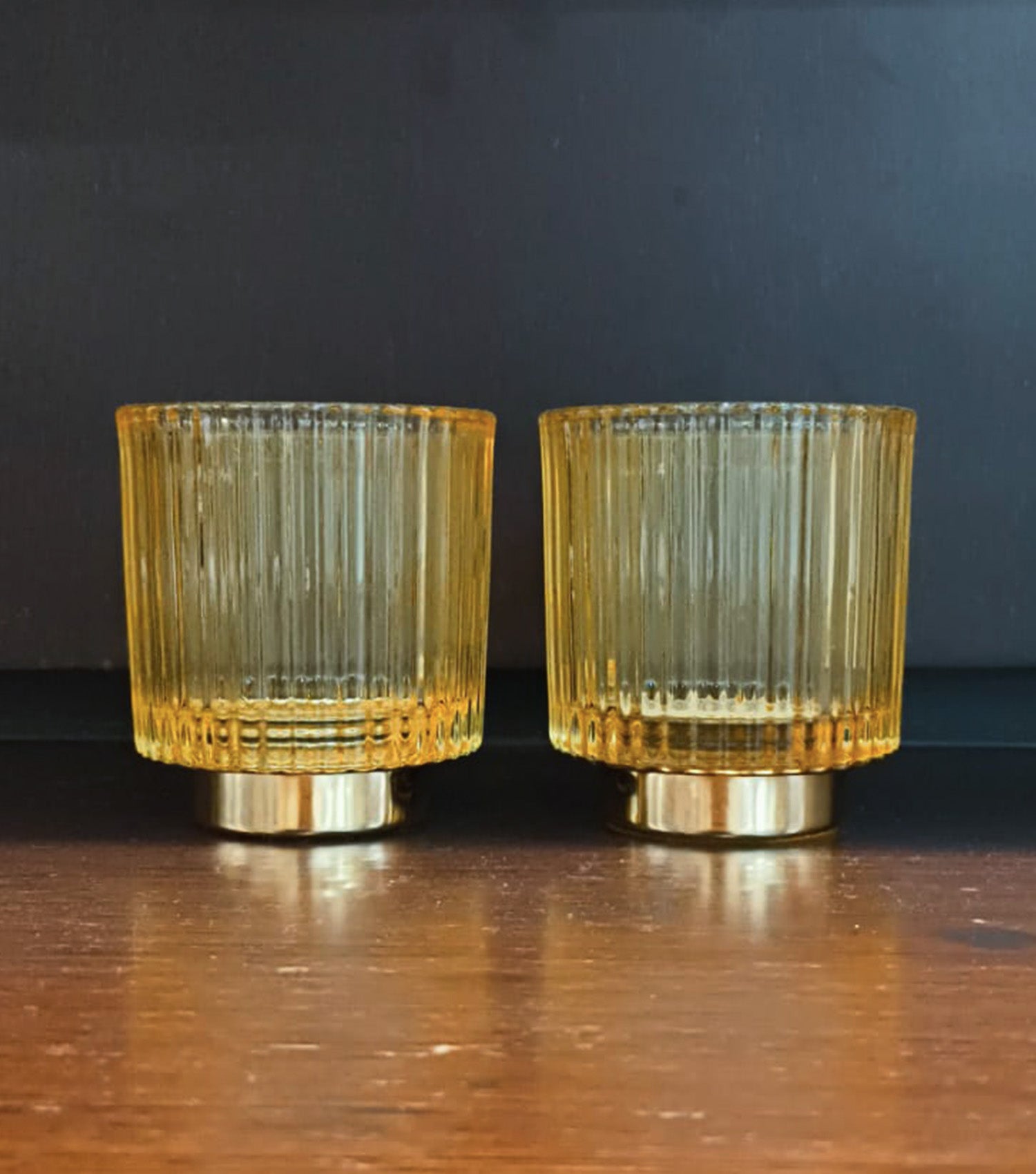 Opulence Ribbed Votive set of 2