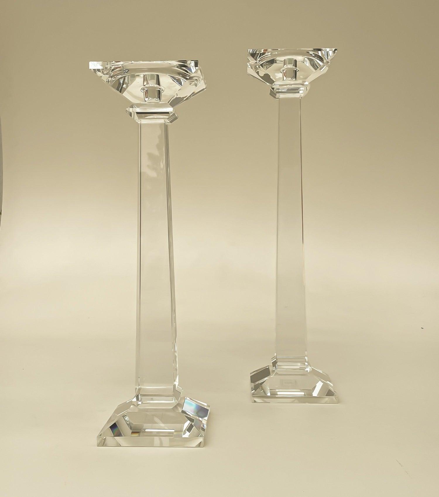 Crystal Pillar Candle Stand Small - Elvy Lifestyle