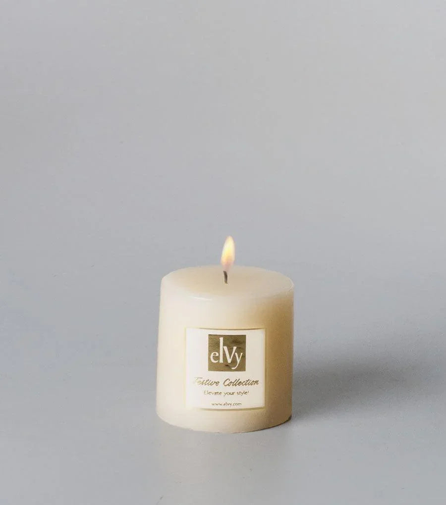 Ivory Pillar Candle - Elvy Lifestyle