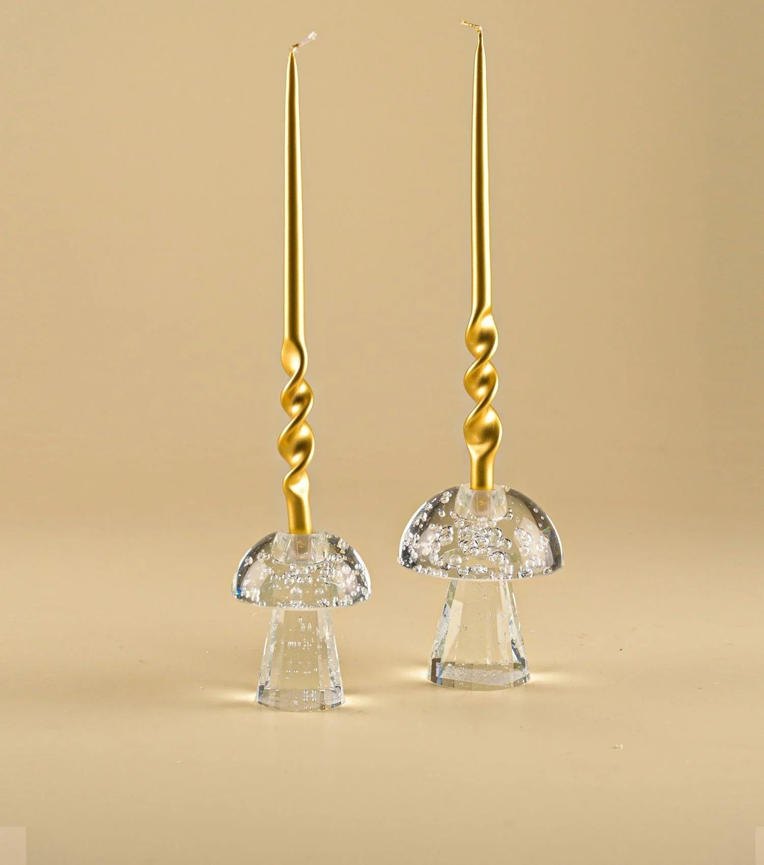 Alfa Taper candle Gold s/4 - Elvy Lifestyle