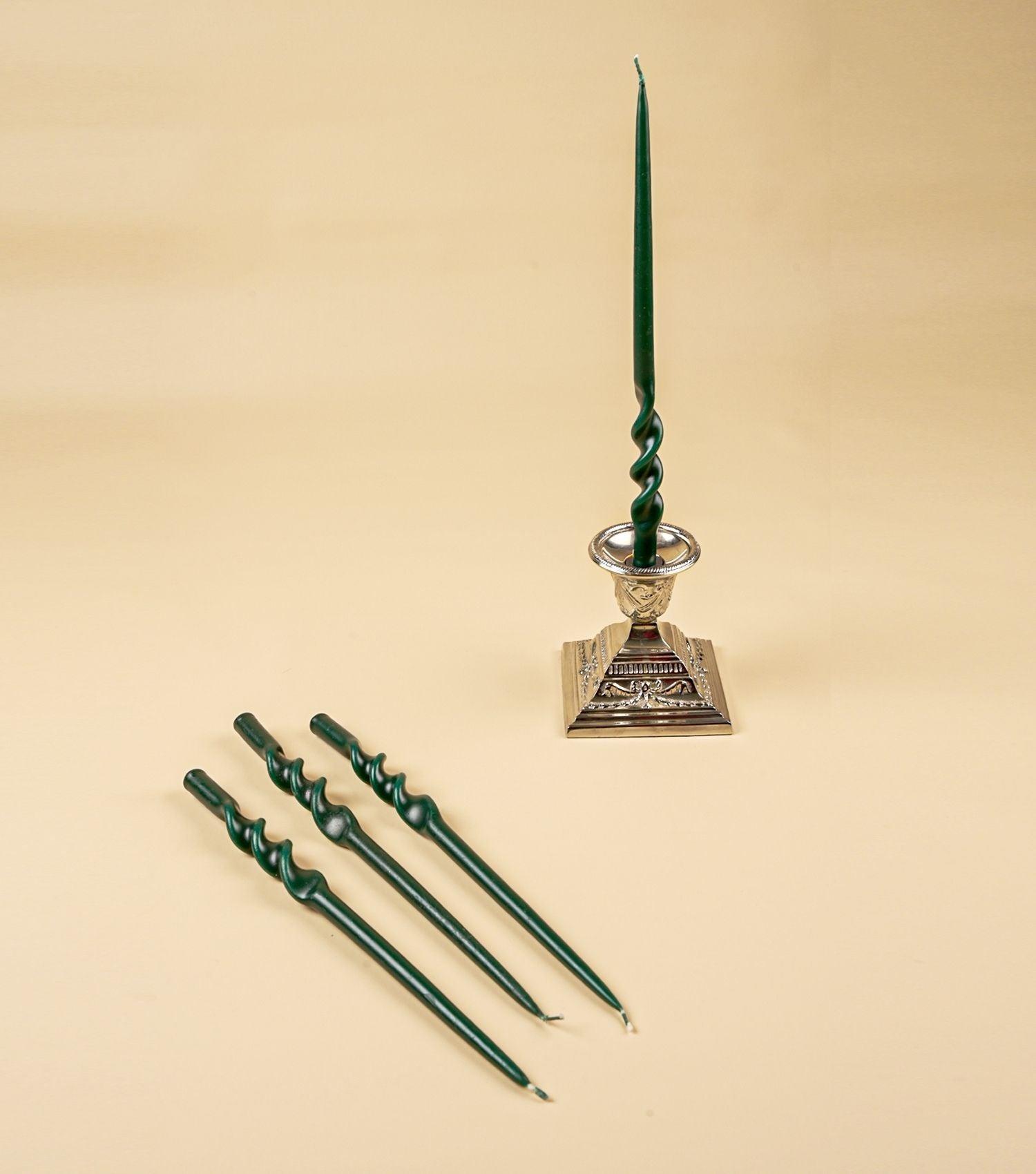 Alfa Taper Candle Green Set of 4 - Elvy Lifestyle