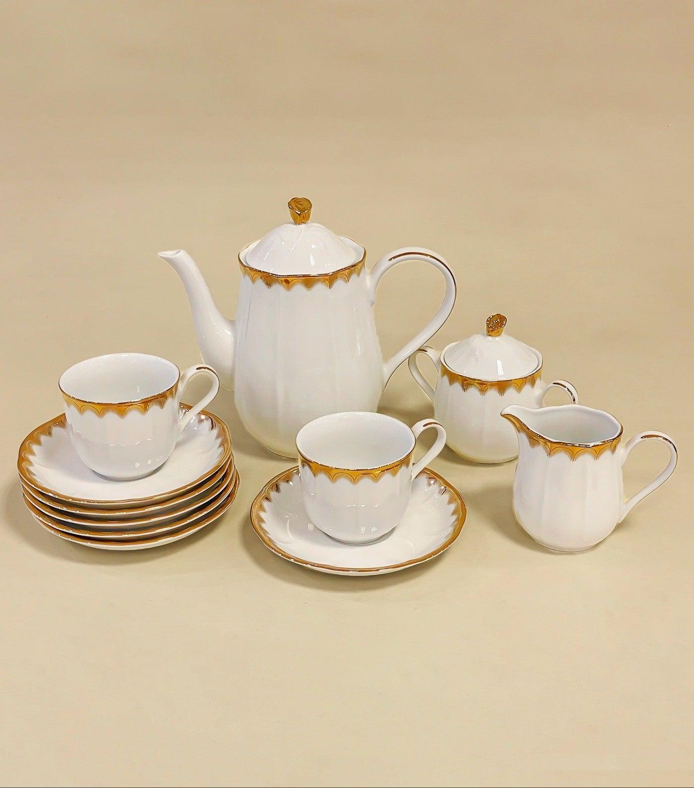 Gilded Tea set of 17 - Elvy Lifestyle