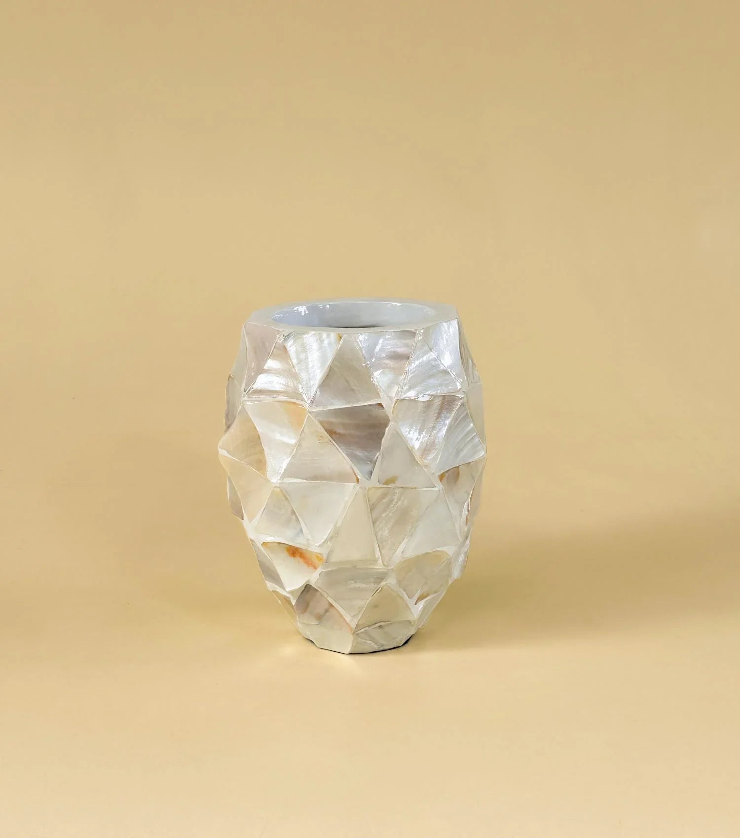 Ocean Mist Seashell Vase - White