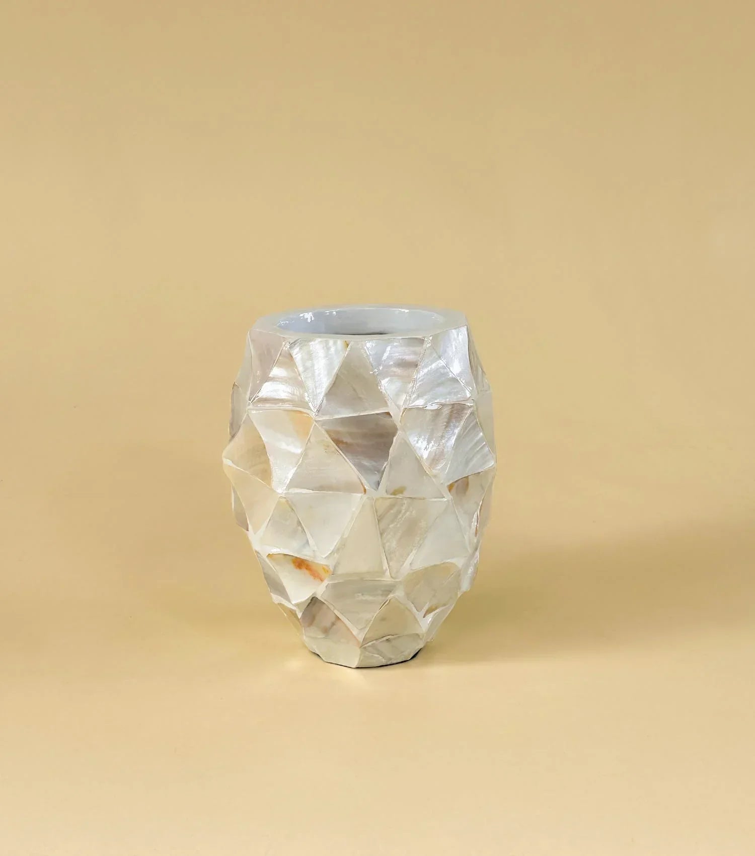 Ocean Mist Seashell Vase - White