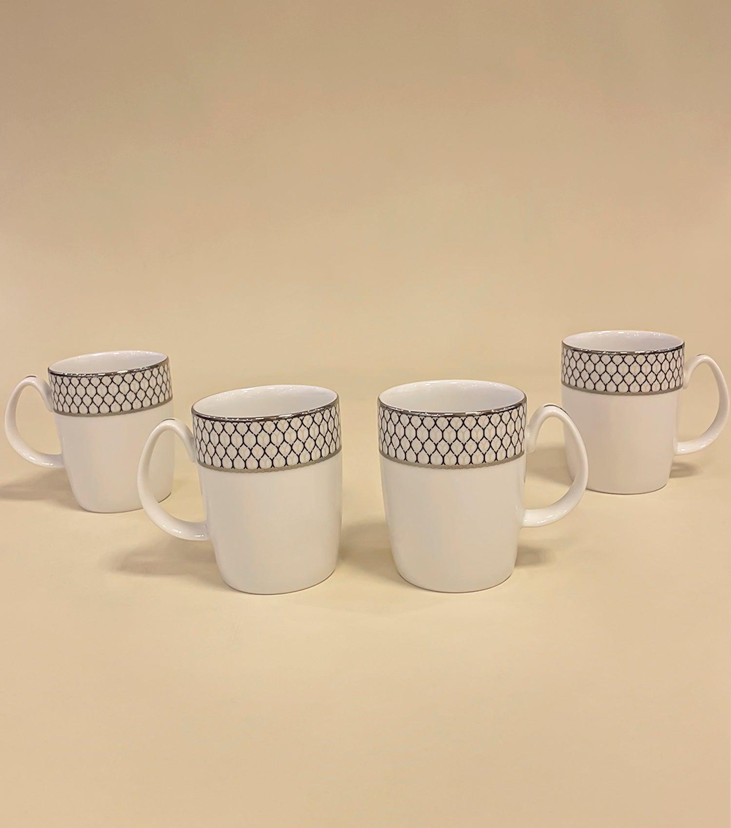 Platine Coffee Mugs Set of 4 - Elvy Lifestyle